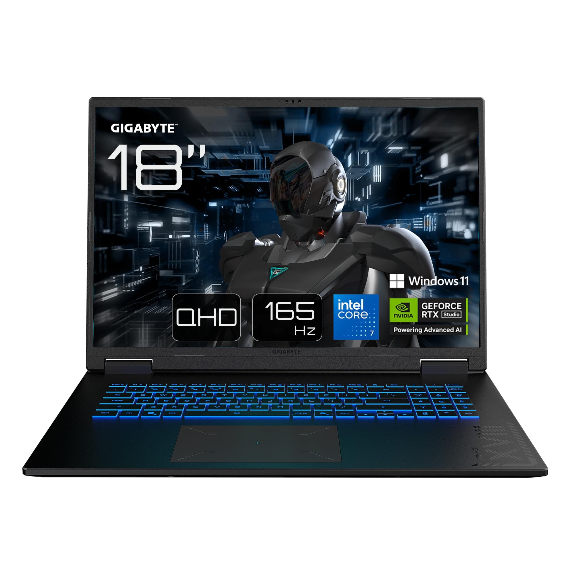 Gigabyte Gaming A18 PRO Laptop - 18“, 165Hz WQXGA, Intel Core 7 240H, RTX 5070 Ti, 32GB LPDDR5x 5600MHz, 1TB Gen4 SSD, Windows 11 Home, 2 Jahre Garantie, Dolby Atmos, Gaming A18 PRO DXJG3FRBC4SH
