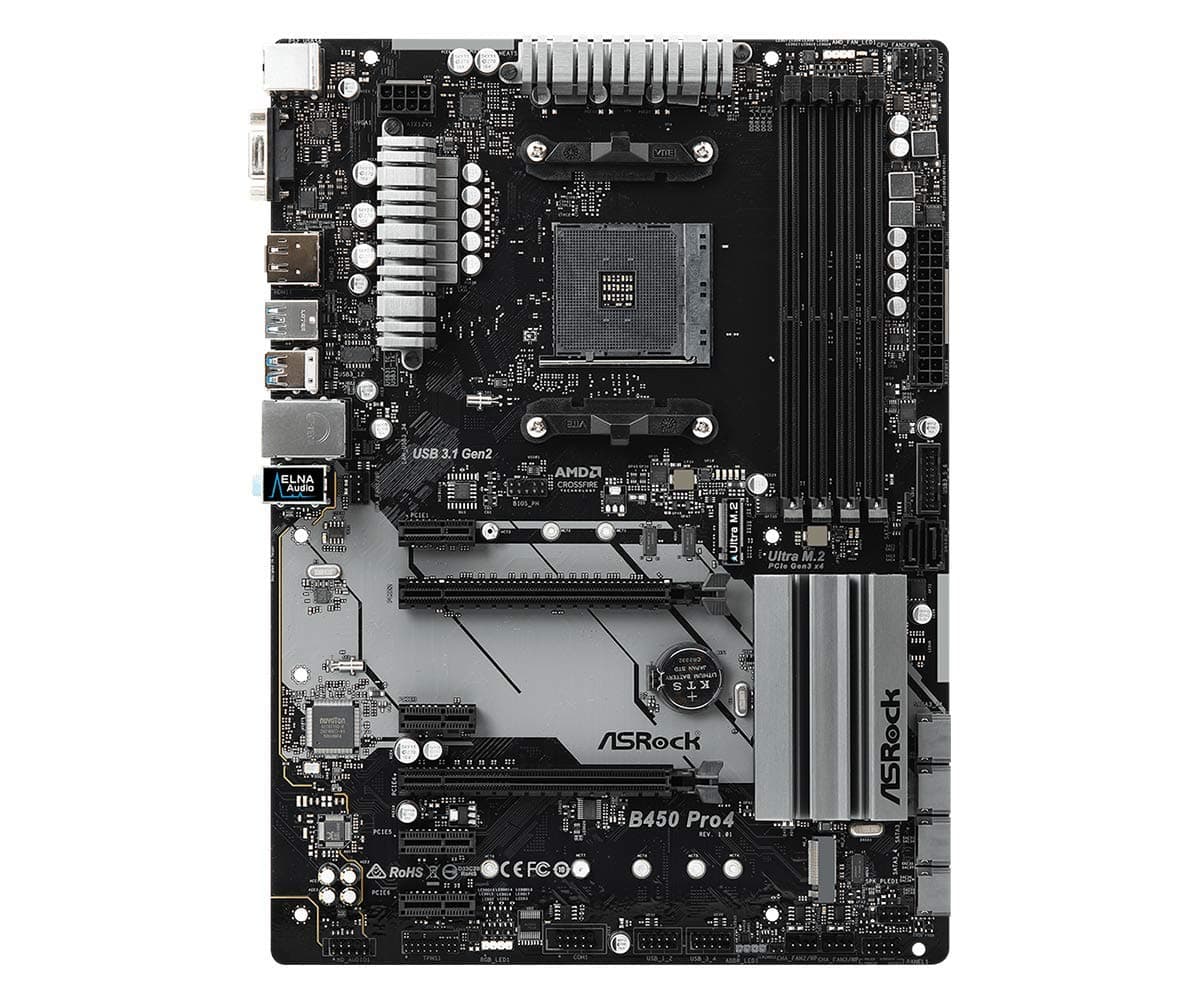 MB ASRock B450 Pro4 AM4 ATX D-Sub/HDMI/DP DDR4 Retail Bild 5