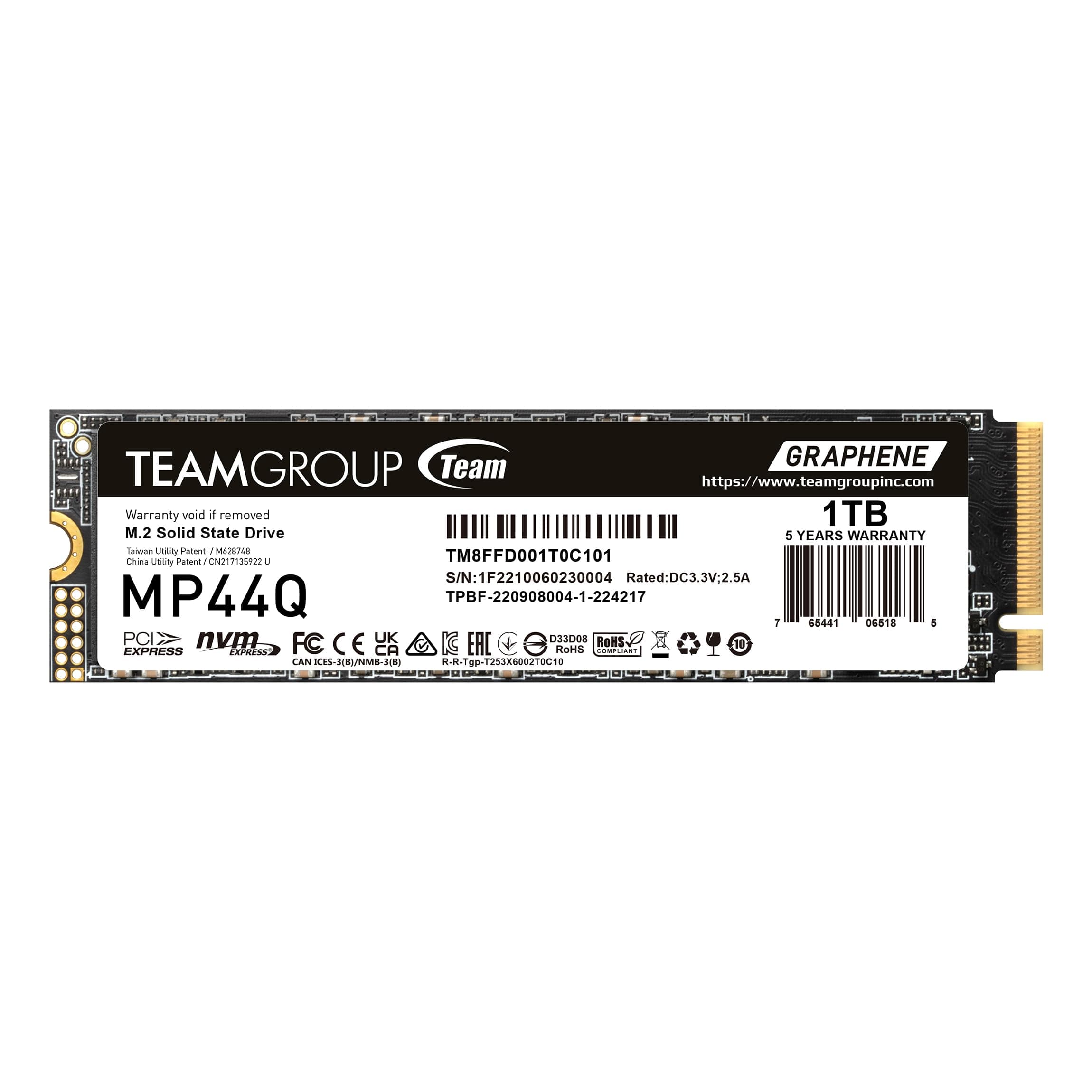 TEAMGROUP MP44Q SLC Gen 4x4 M.2 2280 PCIe 4.0 Cache mit NVMe für Laptop und Desktop und NUC und NAS SSD Lese-/Schreibgeschwindigkeit bis zu 7400/6200MB/s TM8FFD001T0C101 Bild 2