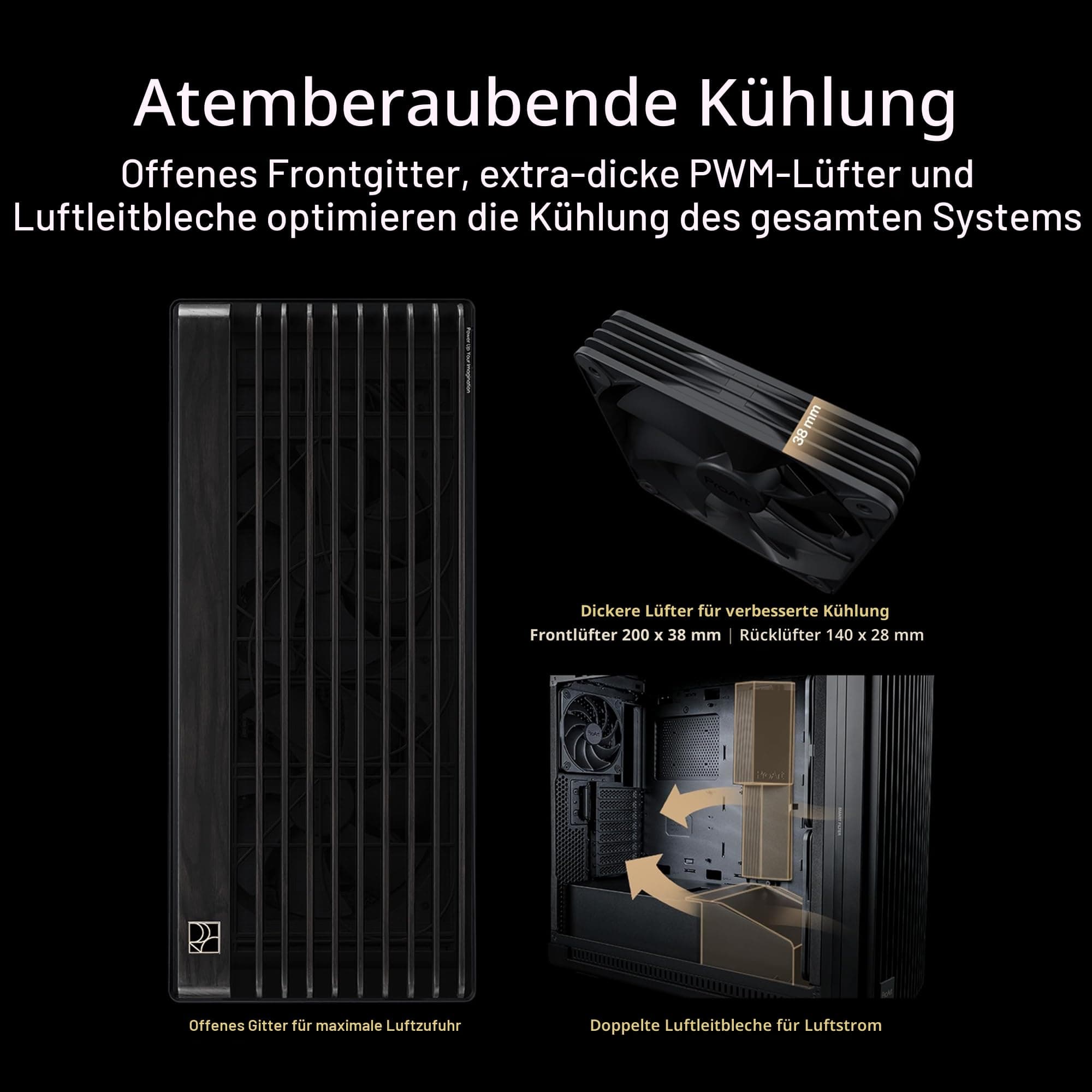 Asus Proart Pa602 Wood Edition Midi Tower Nero (asus Proart Pa602 Wood Tg Case) Bild 3