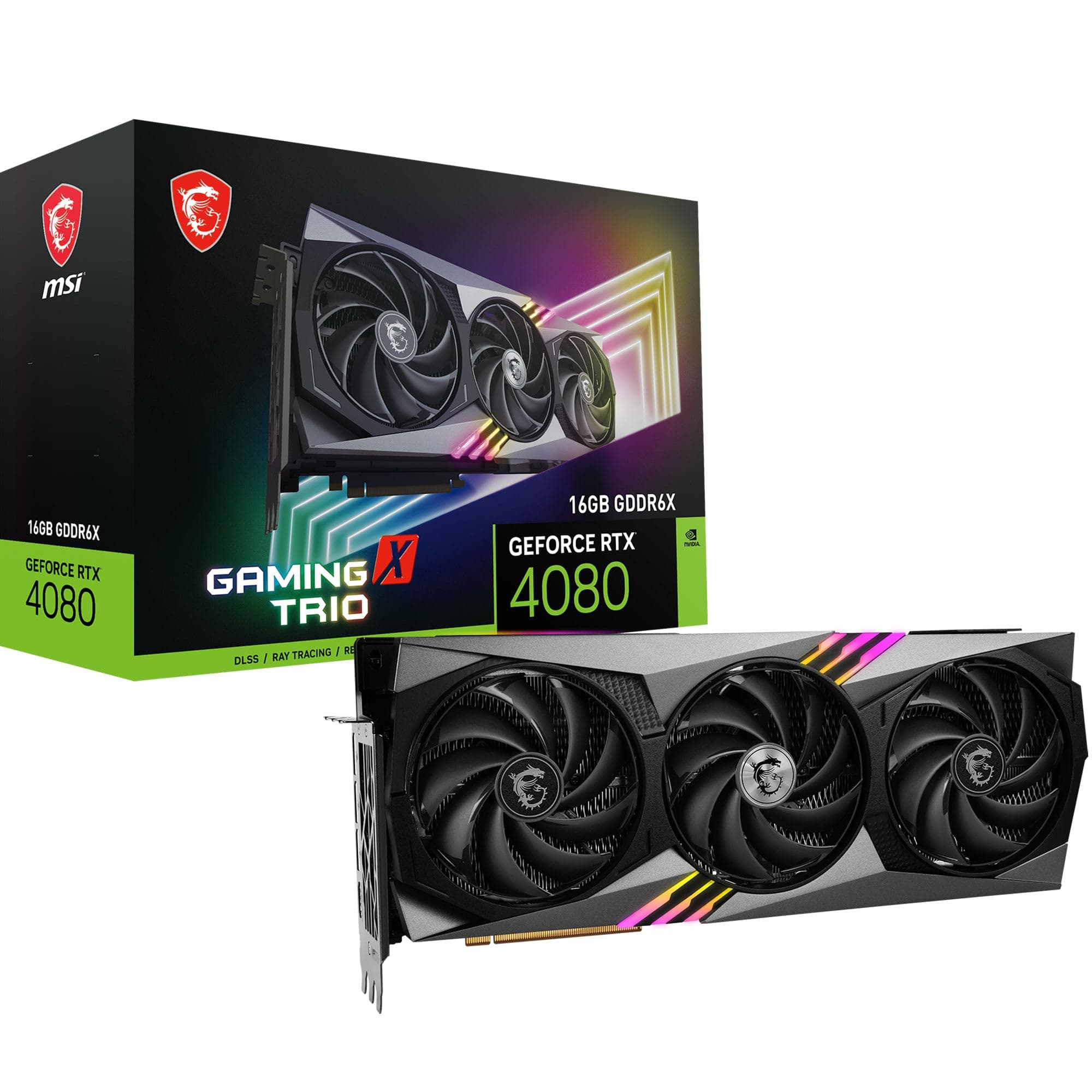MSI GeForce RTX 4080 16GB Gaming X Trio Grafikkarte - NVIDIA RTX 4080, 16 GB GDDR6X Speicher Bild 2
