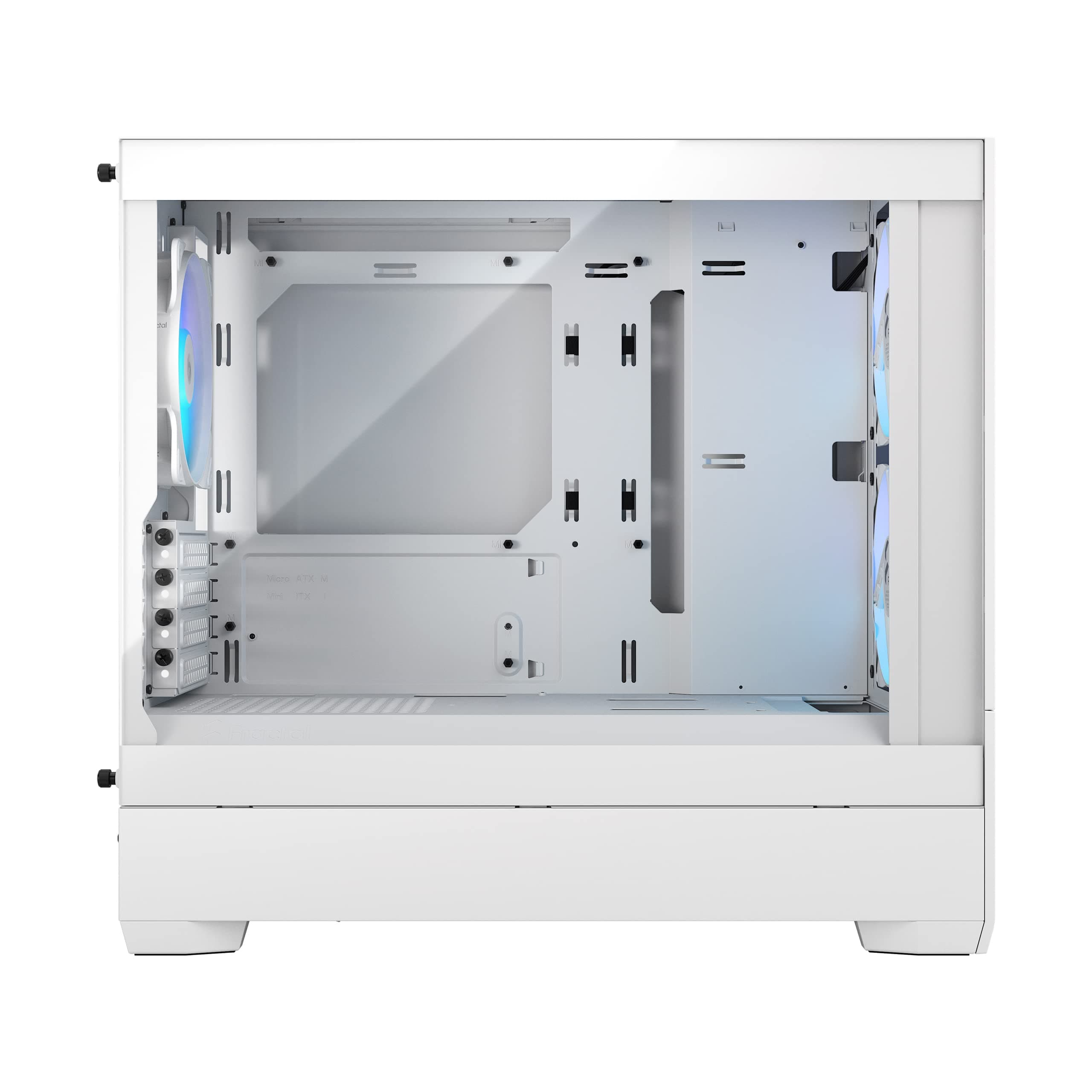 Fractal Design Pop Mini Air RGB - mATX PC Gehäuse Weiß - Honeycomb Mesh Front - Tempered Glass - 3X 120 mm RGB-Lüfter - Kompaktes Gaming Case Weiß/Flyaway Orchidee Mini Air Bild 5