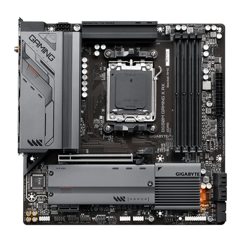 GIGABYTE B650M Gaming X AX Mainboard - AMD Ryzen 9000er-Serie, 6+2+1 Phasen VRM, bis zu 8000 MHz DDR5 (OC), 2xPCIe 4.0 M.2, 2,5 GbE LAN, WiFi 6E, USB 3.2 Gen 2 Bild 3