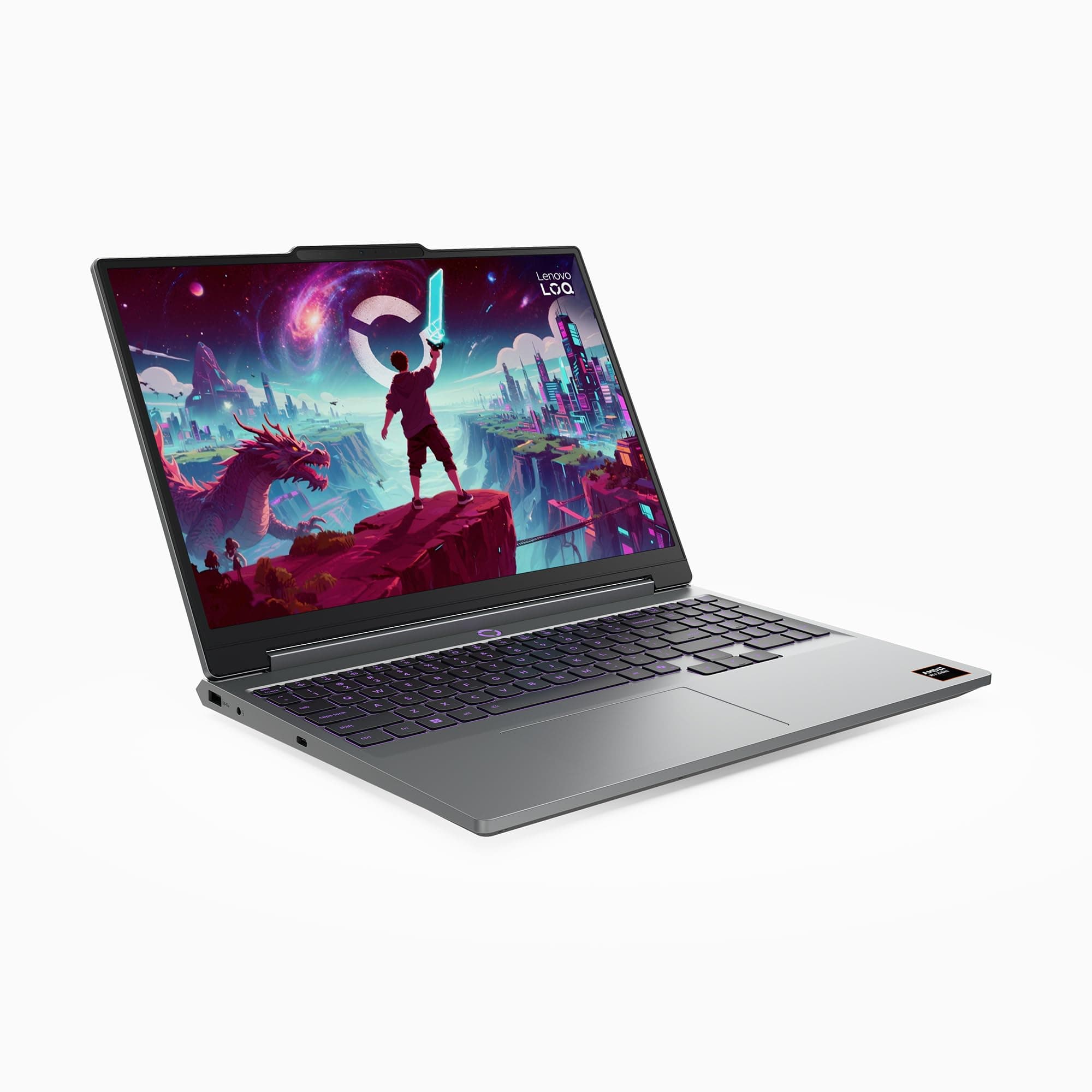 Lenovo LOQ Gaming AI Laptop | 15.3" WUXGA 165Hz Display | AMD Ryzen 7 250 | 16GB RAM | 1TB SSD | NVIDIA GeForce RTX 5060 | Windows 11 | QWERTZ | Grau | 3 Monate GamePass Bild 2