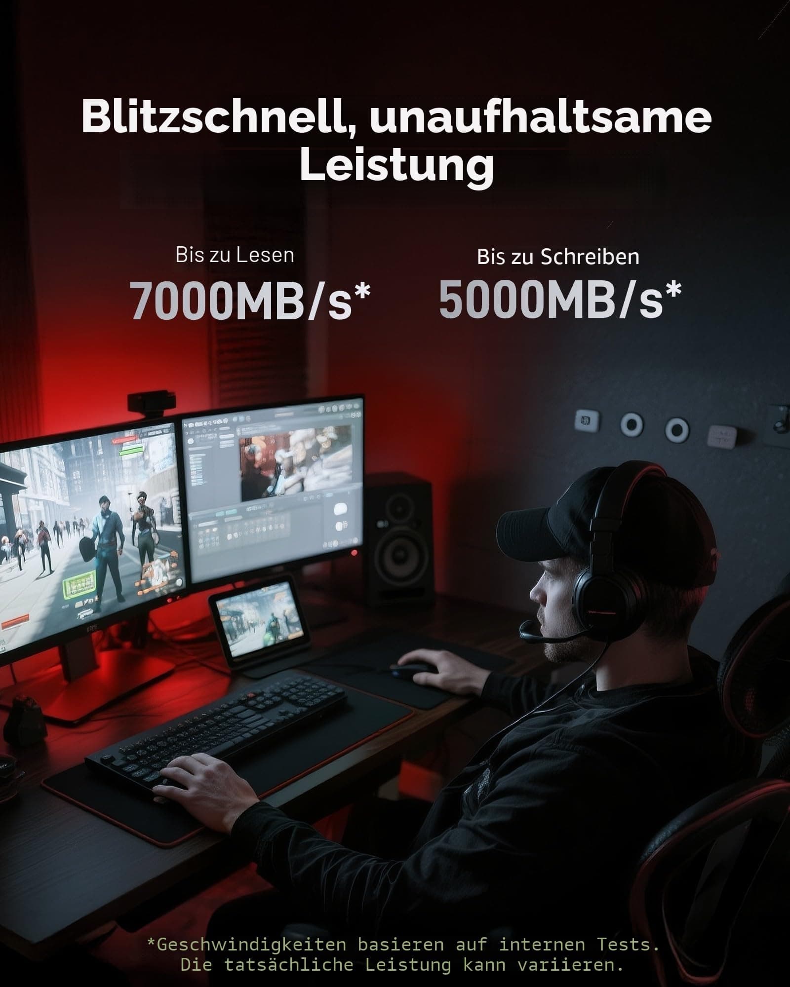 Lexar EQ790 2TB Interne SSD mit Kühlkörper, M.2 2280 PCIe Gen4x4 NVMe SSD, 7000 MB/s Lesen, für Intensive Workloads, PS5 & PC Gaming, Leistungsstarkes internes Solid State Laufwerk EQ790 with Heatsink 2TB Bild 5