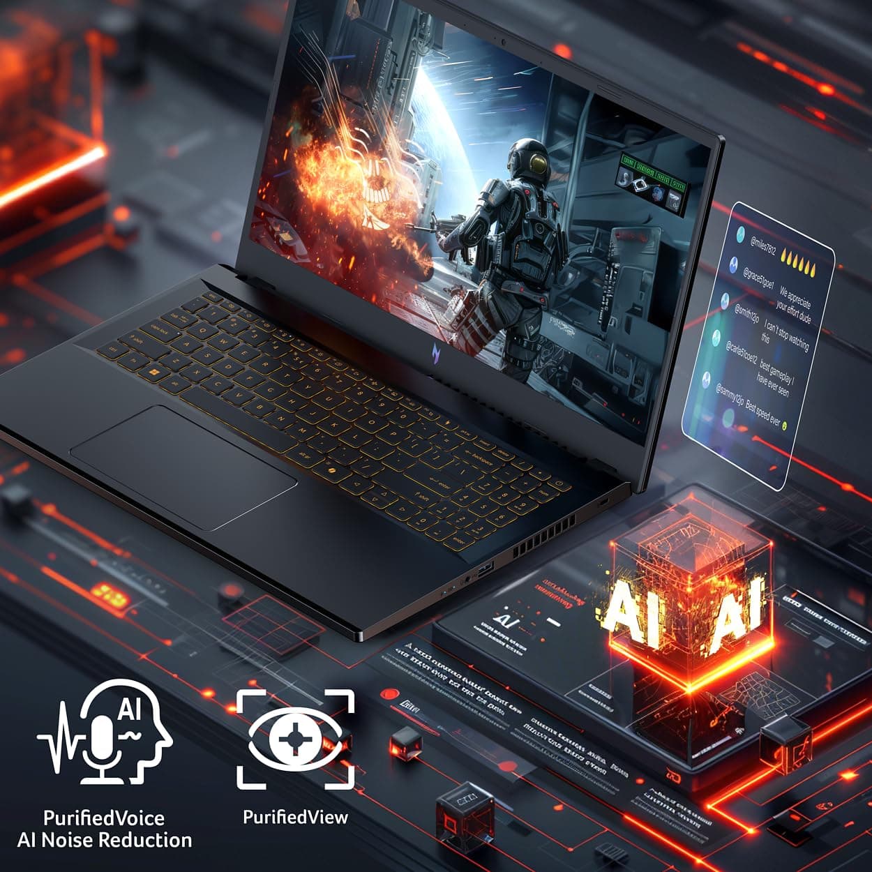 Acer Nitro V Gaming Laptop | Intel Core i9-13900H Prozessor | NVIDIA GeForce RTX 5060 Laptop GPU | 15,6 Zoll FHD IPS 165Hz Display | 16GB DDR4 | 1TB Gen 4 SSD | Wi-Fi 6 | Hintergrundbeleuchtung KB | Bild 7