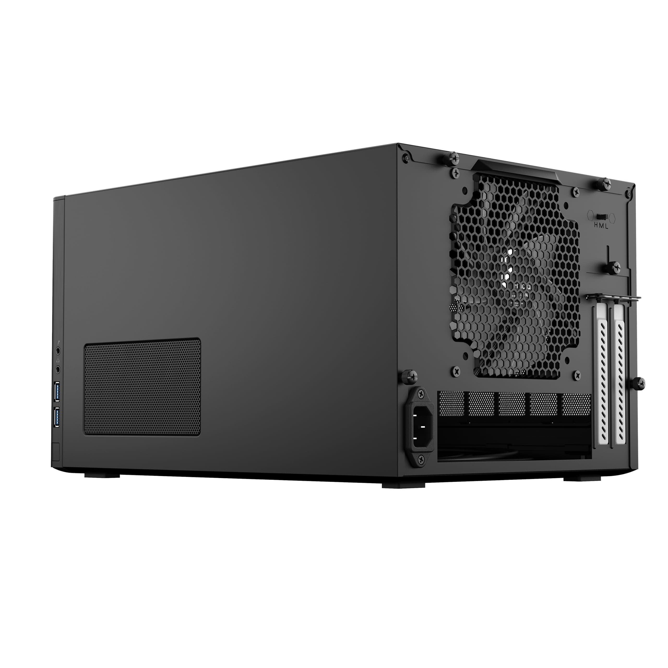 Fractal Design Node 304 Mini-ITX Gehäuse – Kompaktes Design, Erweiterbares Innenleben, USB 3.0 Frontpanel, Schwarz Black Bild 3