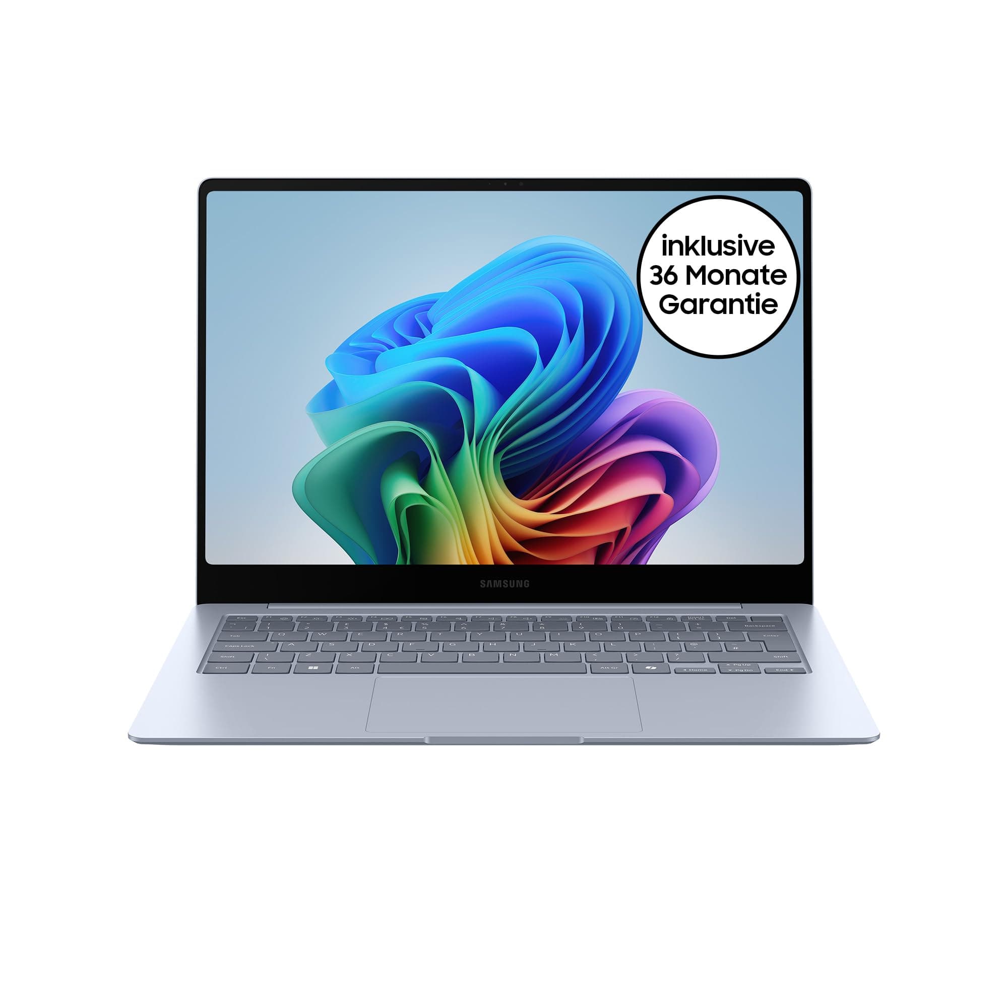 Samsung Galaxy Book4 Edge Galaxy AI-Laptop, 14-Zoll-Display, 16GB RAM, Snapdragon X Elite Prozessor, Notebook 512GB Speicher, Copilot+ PC, Sapphire Blue, 3 Jahre Herstellergarantie 14 Zoll 512 GB
