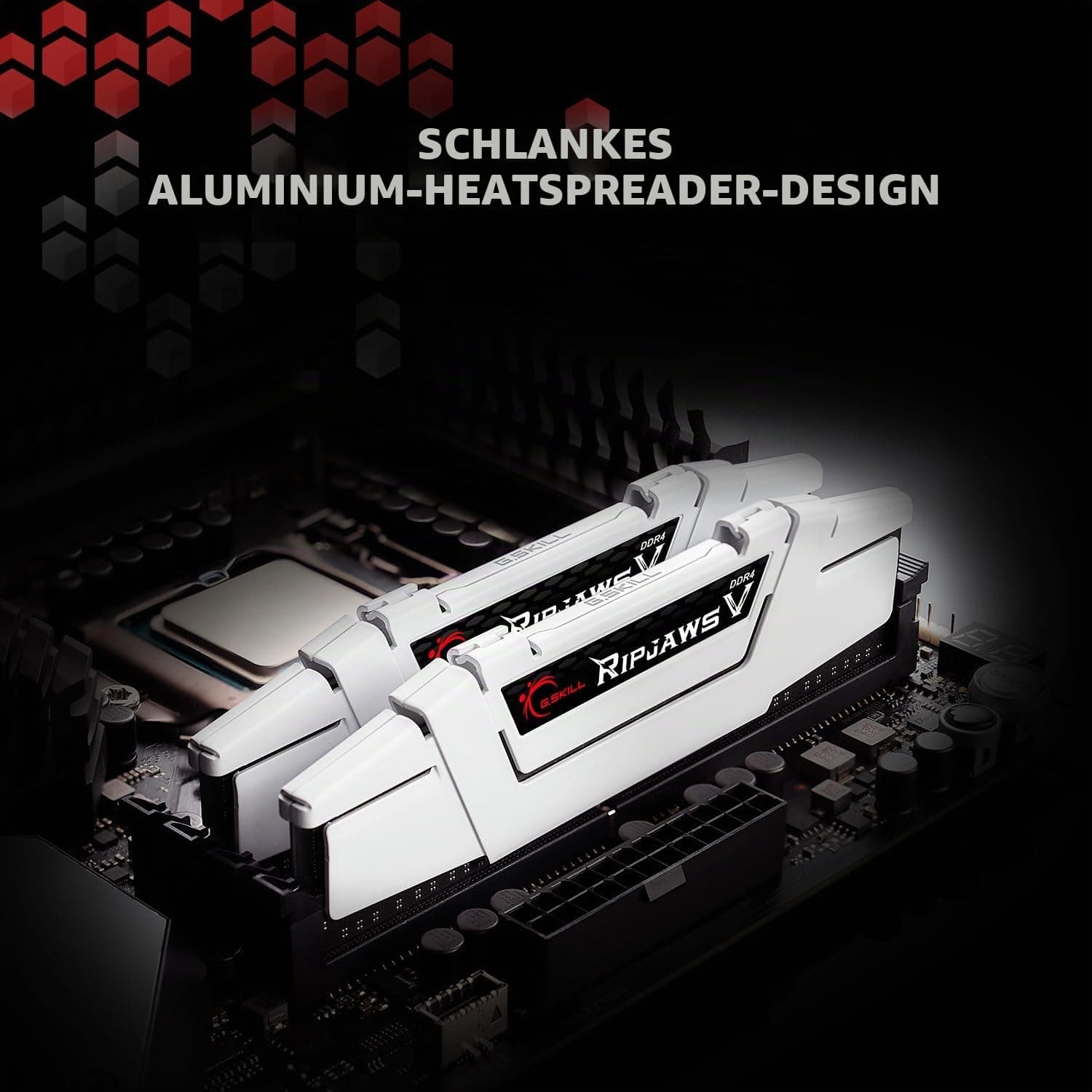 G.Skill Ripjaws F4-3600C18D-32GVK V Series (Intel XMP) DDR4 RAM 32 GB (2 x 16 GB) 3600 MT/s CL18-22-22-42 1,35 V Desktop-Computerspeicher UDIMM - Schwarz 32GB (2x16GB) DDR4 3600 Schwarz Bild 7