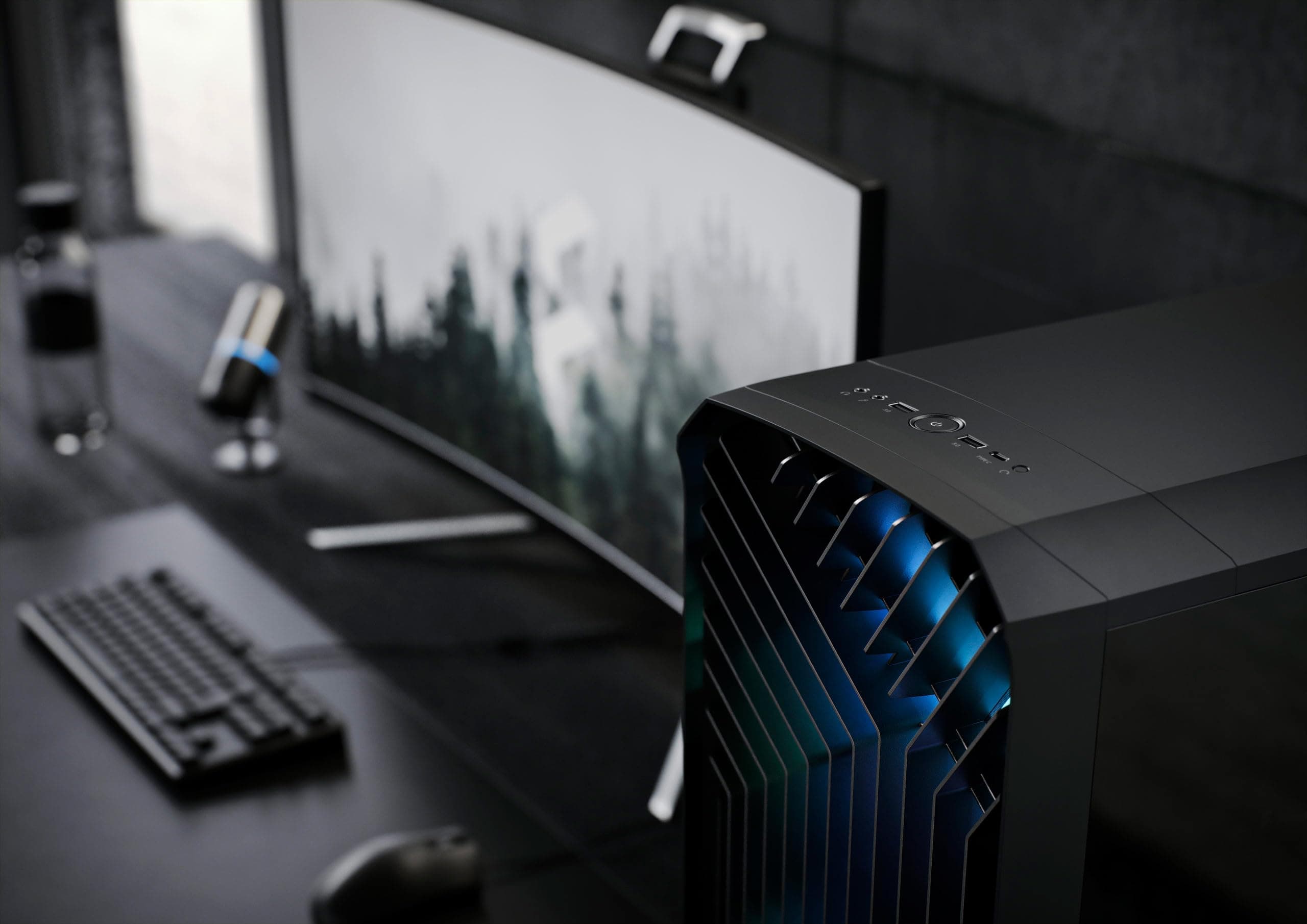 Fractal Design Torrent RGB Black E-ATX High-Airflow Mid-Tower Computer Case RGB schwarzes gehärtetes Glas Bild 3