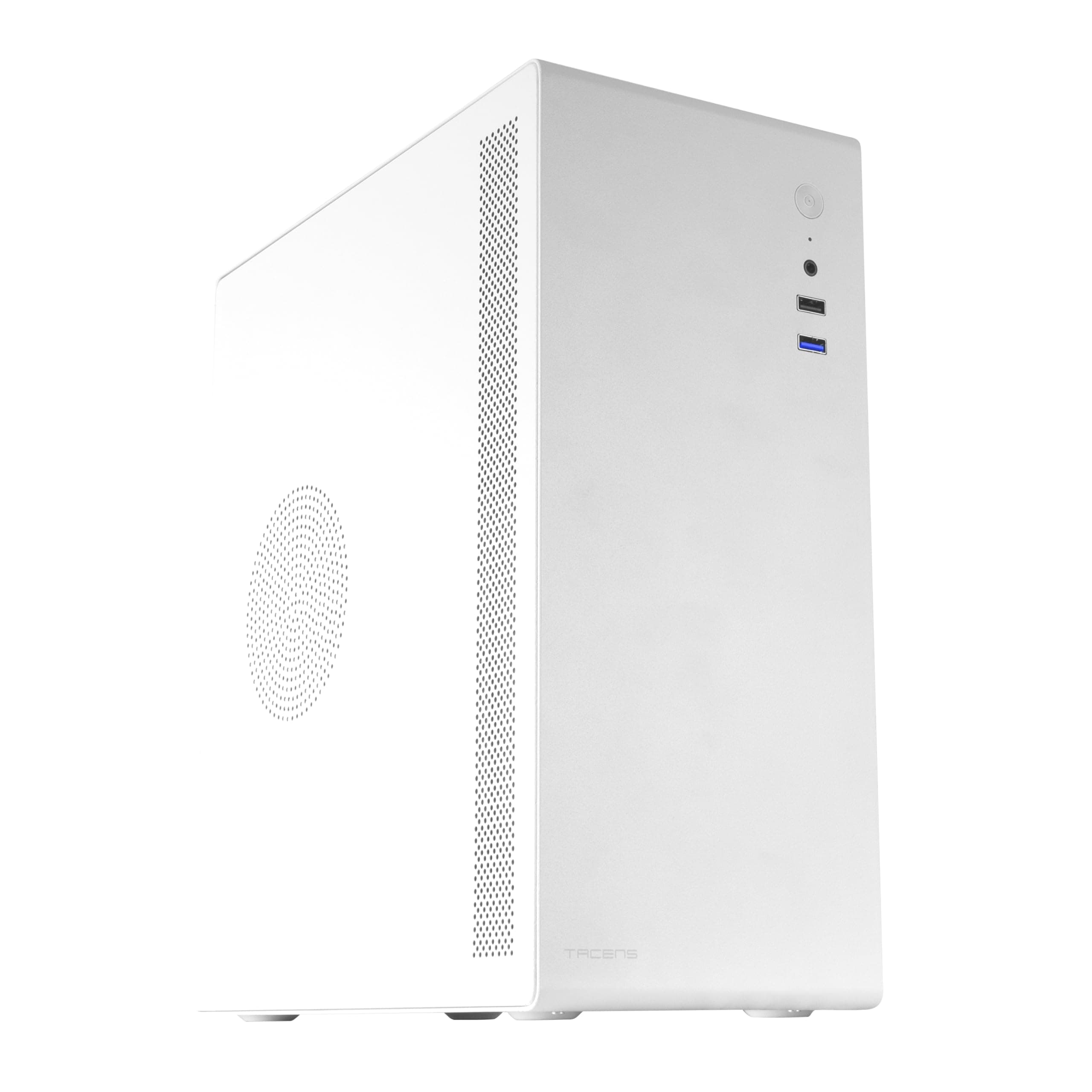Mars Gaming Tacens NOVAX, Ultra-kompaktes Micro-ATX PC-Gehäuse, Ultra-Robustes Ganzmetall-Design, 1x 80mm Lüfter Hinten, Mini-Tower-Gehäuse mit Großer Interner Kapazität, Weiß 2NOVAXW