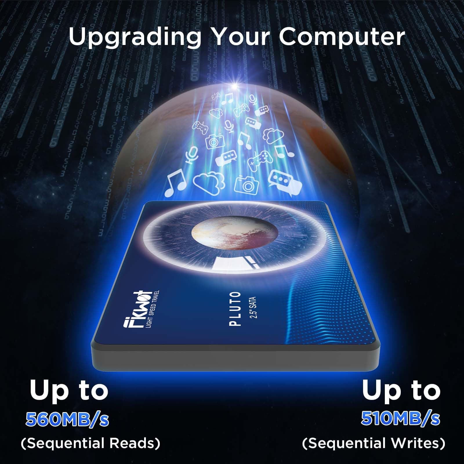 Fikwot FX815 512GB 3D NAND 2,5 Zoll SATA III Interne Solid State Drive – 6Gb/s Interne SSD, 560MB/s Lesen, schnelle Festkörper-Laufwerk für Laptop und Desktop Bild 3