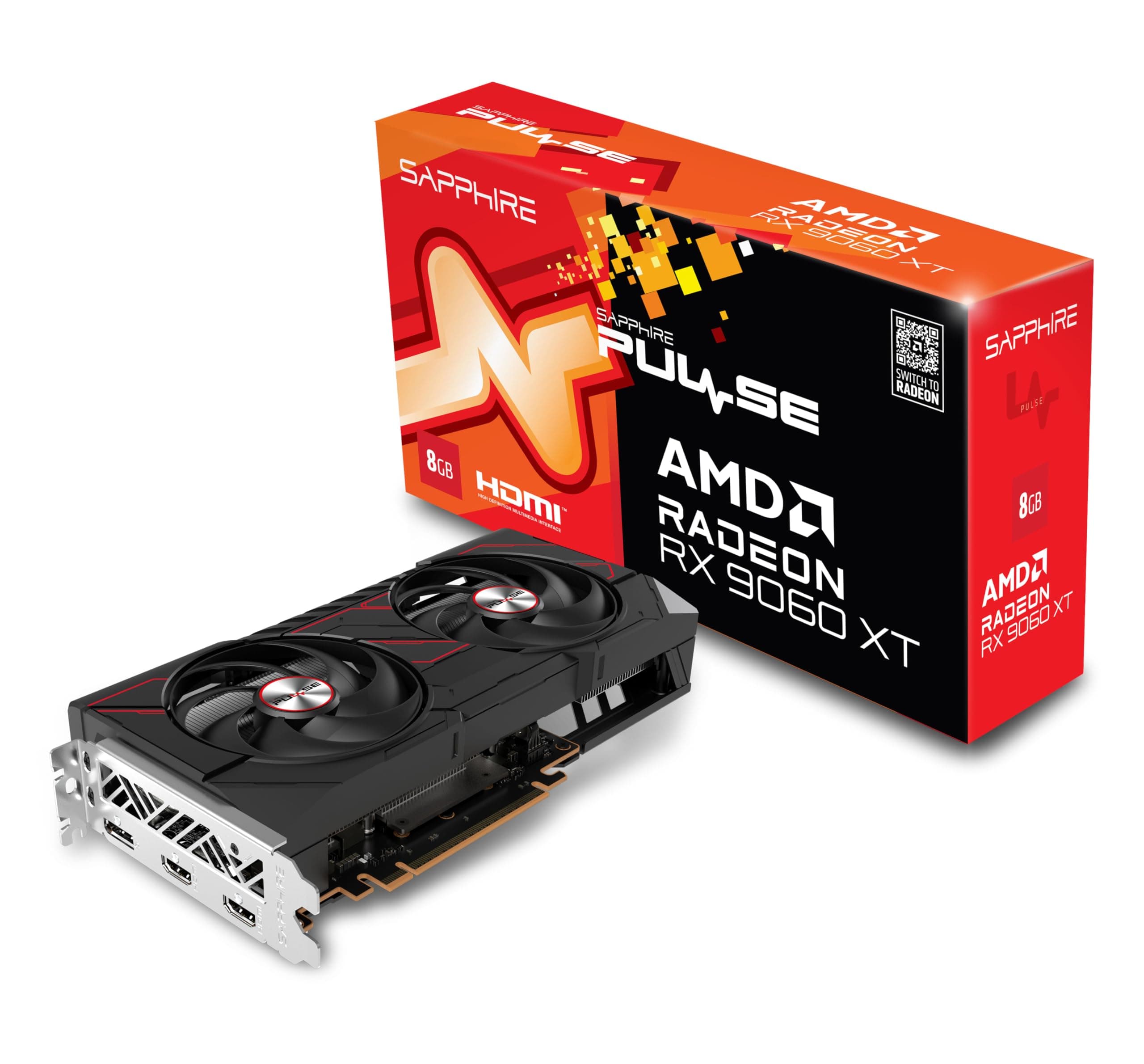 Sapphire Technology Carte Graphique Pulse AMD Radeon RX 9060 XT Gaming OC 8GB Double HDMI-DP Bild 2