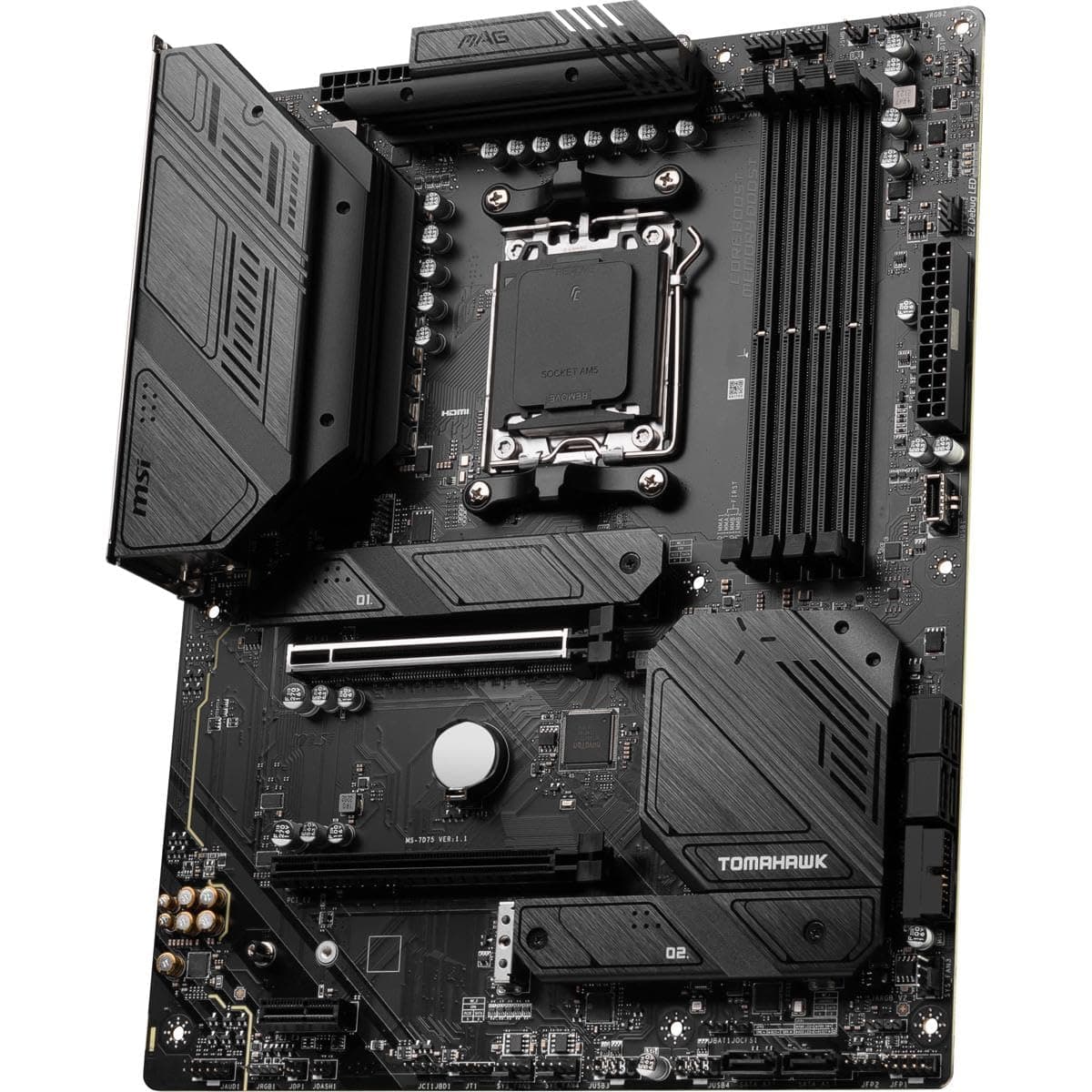 MSI MAG B650 Tomahawk WiFi Gaming Motherboard (AMD AM5, ATX, DDR5, PCIe 4.0, M.2, SATA 6Gb/s, USB 3.2 Gen 2, HDMI/DP, Wi-Fi 6E, AMD Ryzen 7000 Series Desktop Prozessoren) ATX MAG B650 TOMAHAWK WIFI Bild 5