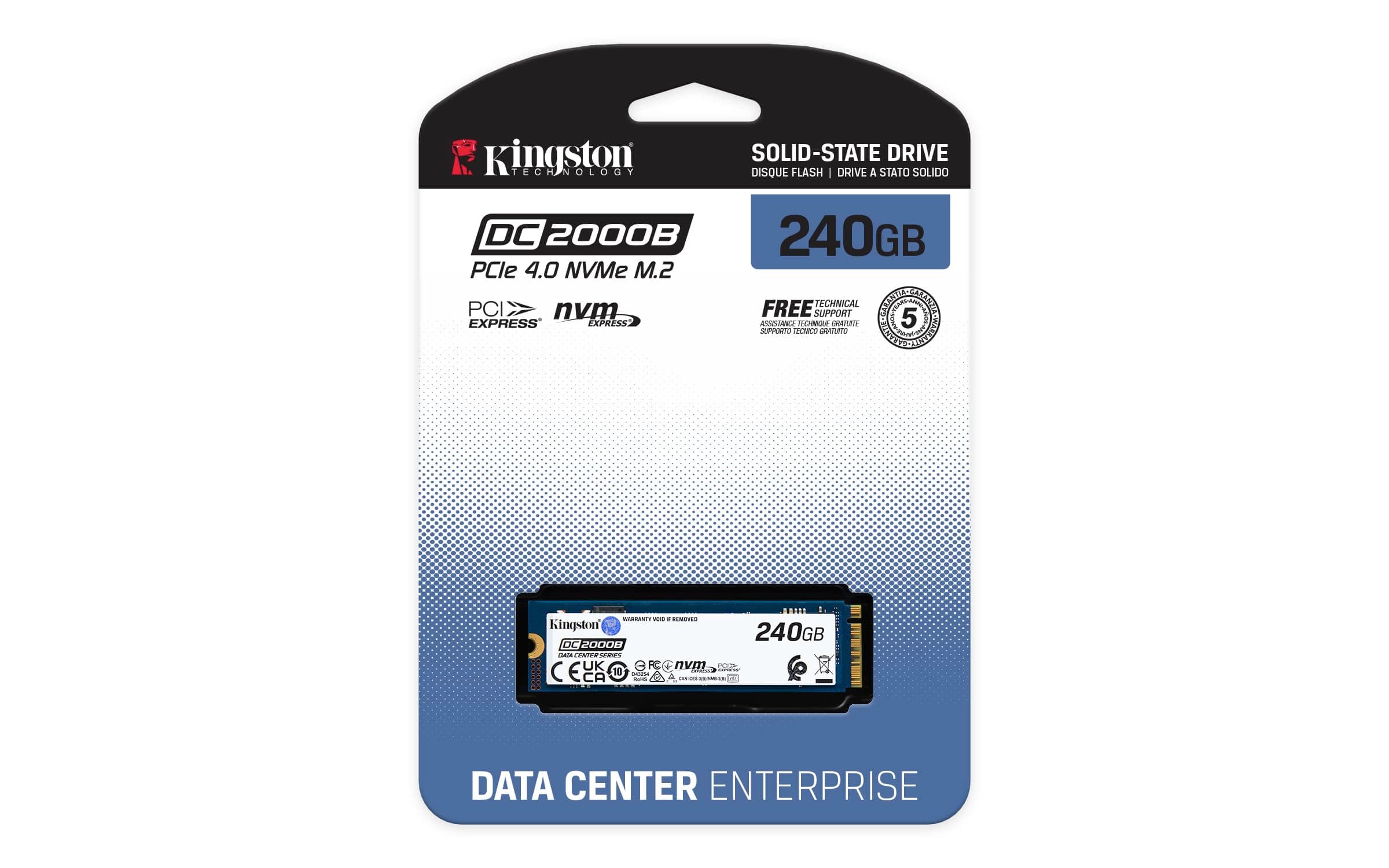 Kingston Data Center DC2000B PCIe 4.0 NVMe M.2 2280 240GB Enterprise SSD (Ohne Heatsink) - SEDC2000BYM8/240G Bild 8