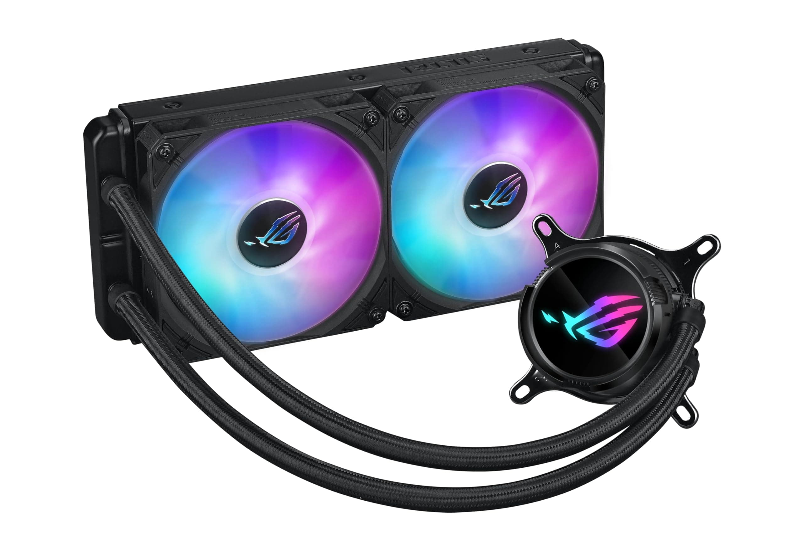 ASUS ROG STRIX LC III 240 ARGB All-in-One Flüssig-CPU-Wasserkühlung schwarz (2x adressierbare ROG ARGB-Lüfter, Asetek-Pumpe 7. Generation V2, kompatibel mit Intel LGA 1700, 1200, 115X, AMD AM5, AM4) Bild 4
