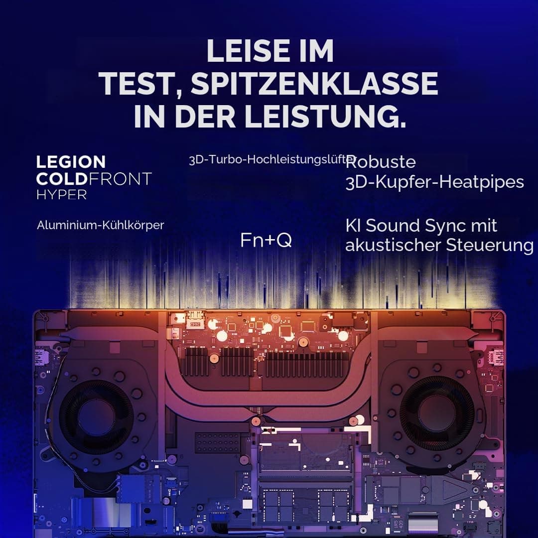Lenovo Legion 7 Gaming Laptop - OLED Display WQXGA 16" 240Hz, Nvidia GeForce RTX 5060 8GB, Intel Core Ultra 7 255HX, 32GB RAM, SSD 1T, Windows 11 Home, Italienische RGB Tastatur - Glacier White Bild 7