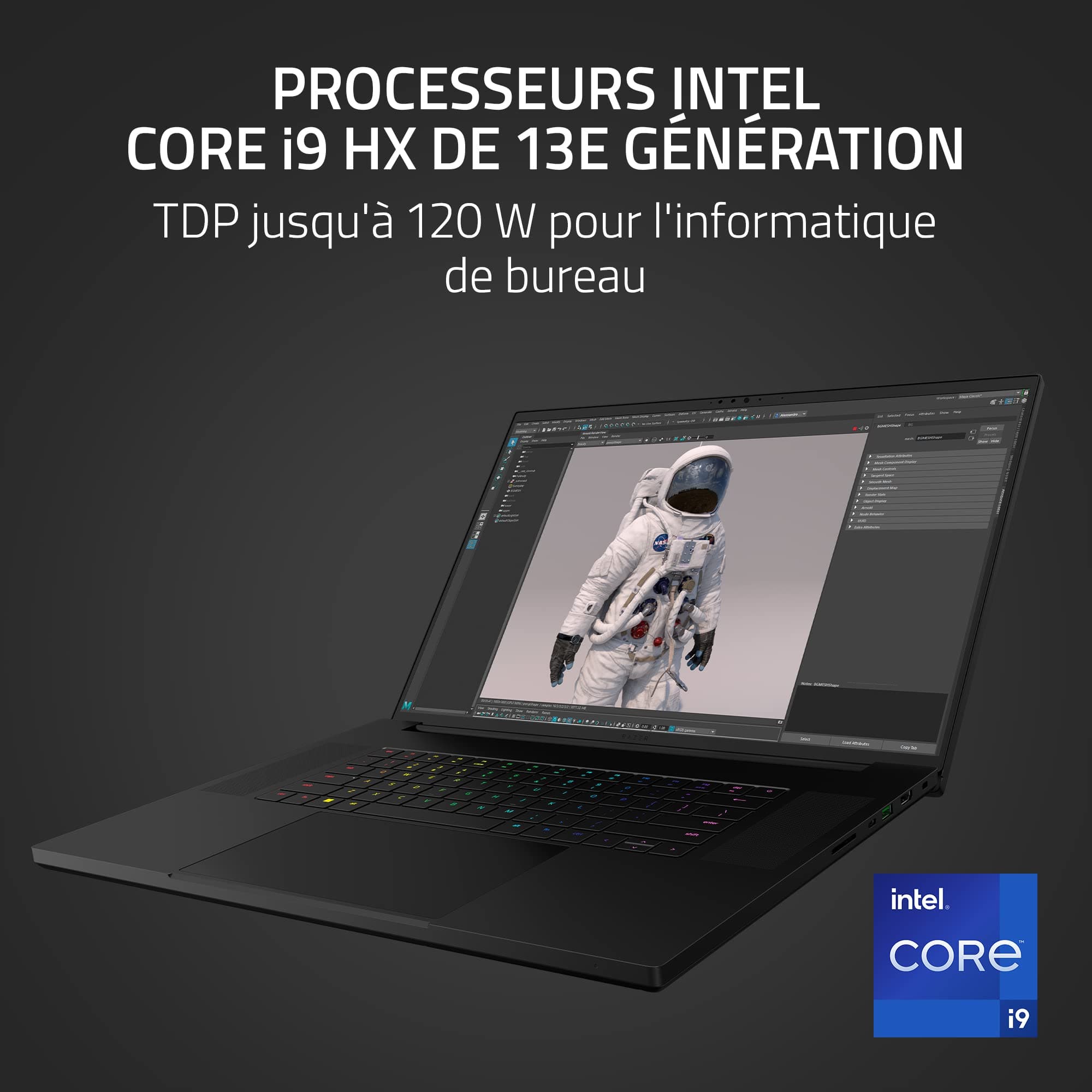 Razer Gaming Blade Laptop 18 Zoll – Display QHD+ 240 Hz – Intel Core I9 13950HX – 16 GB DDR5 5600 MHz – RTX4070 TDP 140 W – 1 TB SSD NVME – Tastatur Azerty 18'' - 2023 4070 Bild 4