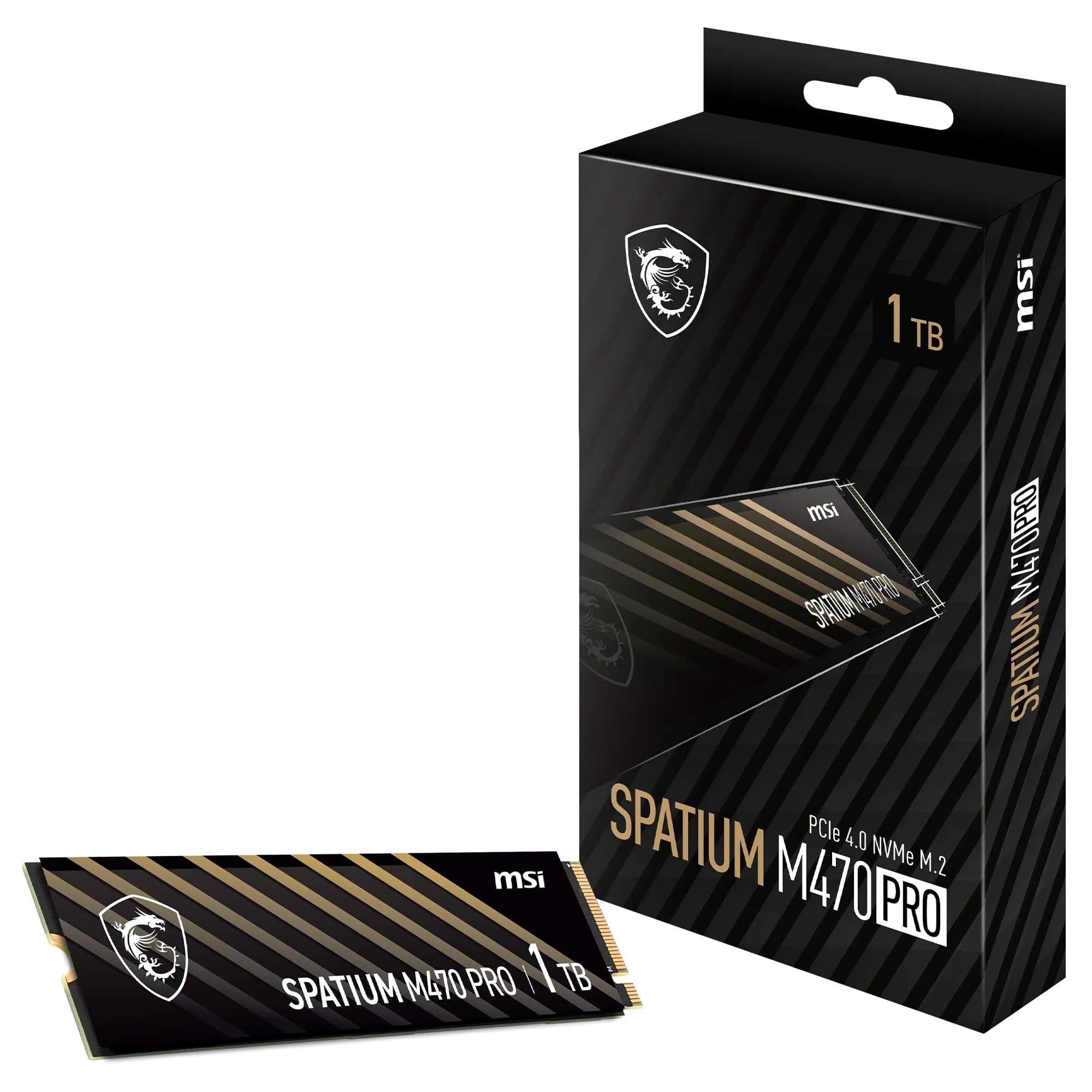 MSI SPATIUM M470 PRO SSD 1 TB – PCIe 4.0 NVMe M.2 interne Solid-State-Festplatte, 6000 MB/s Lesen & 4500 MB/s Schreiben, 3D NAND, integrierte Datensicherheit, Center – 5 Jahre Qualität (320 TBW) Bild 2