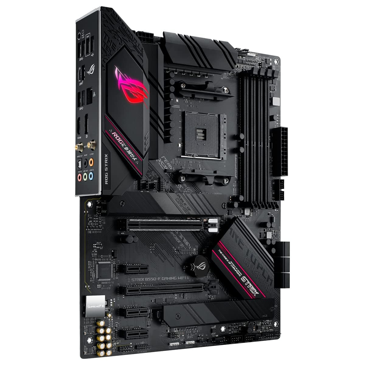 ASUS ROG Strix B550-F Gaming WI-FI II Mainboard Sockel AMD AM4 (AMD B550, ATX, PCIe 4.0, WiFi 6E, SATA 6Gbit/s, USB 3.2 Gen 2, Aura Sync, Two-Way AI Noise Cancelation) Bild 8