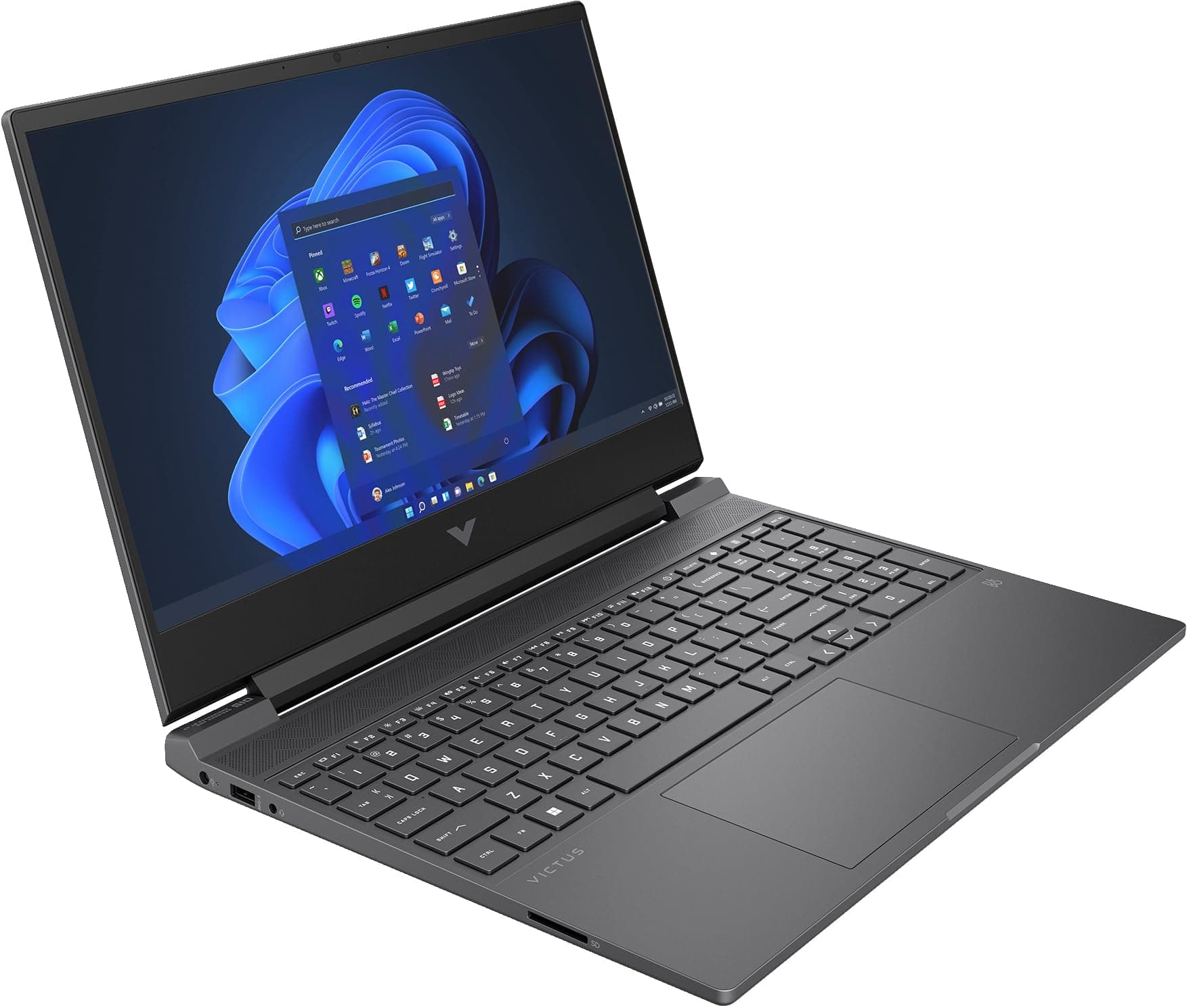HP Victus 15-fa1001sf Gaming Laptop 15,6 Zoll FHD IPS (Intel Core i5-12500H, 16 GB RAM, 512 GB SSD, Nvidia GeForce RTX 4050 6GB, AZERTY, Windows 11) Mica Silber Intel Core i5-12500H| 16GB RAM | 512GB SSD GeForce RTX 4050 Bild 5