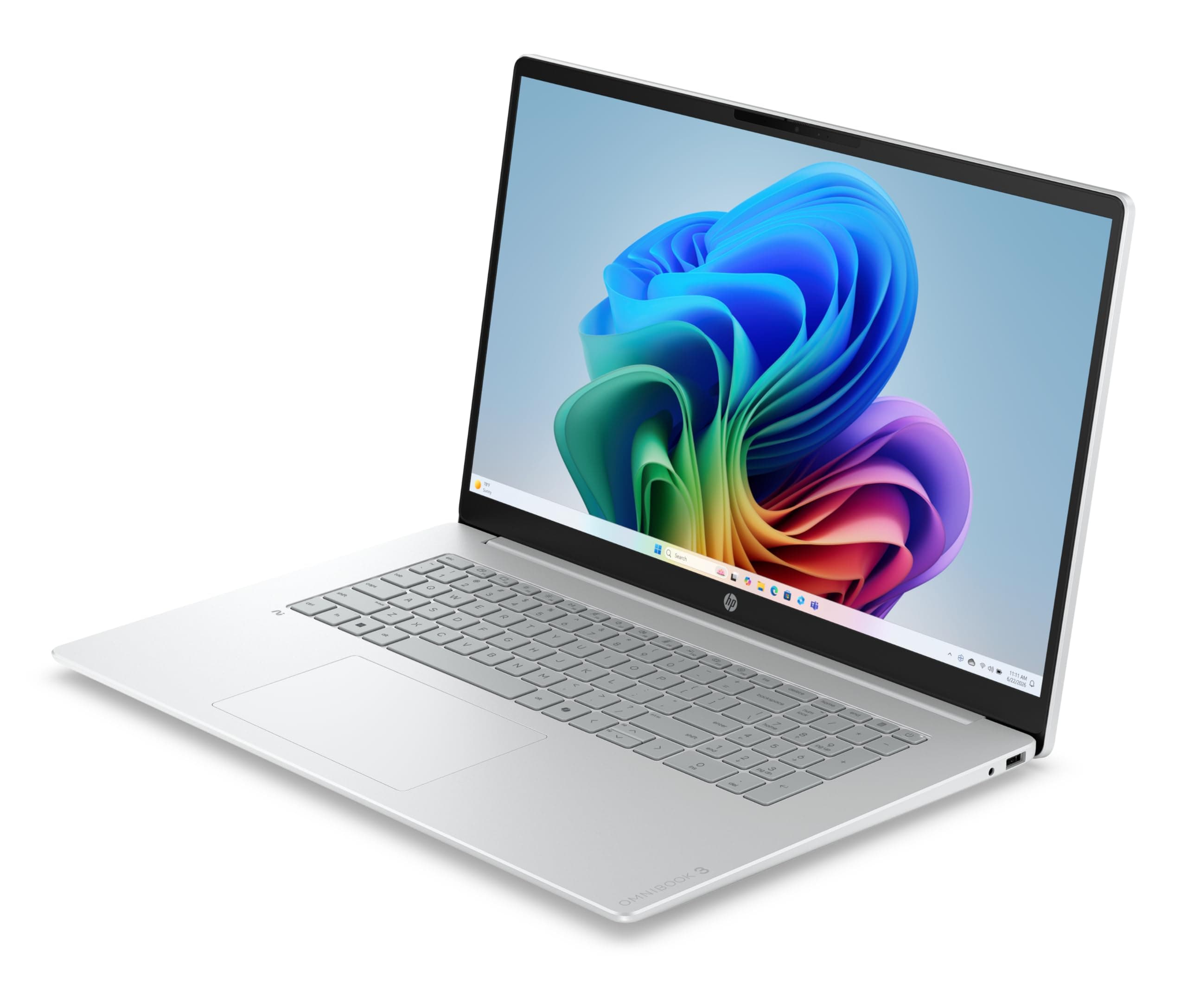 HP OmniBook 3 Laptop (17,3" FHD Display, Intel Core Ultra 5, 16GB RAM, 512GB, Win11, QWERTZ) - Silber Intel Core Ultra 5, 16GB RAM, 512GB 17,3 Zoll Silber Bild 3