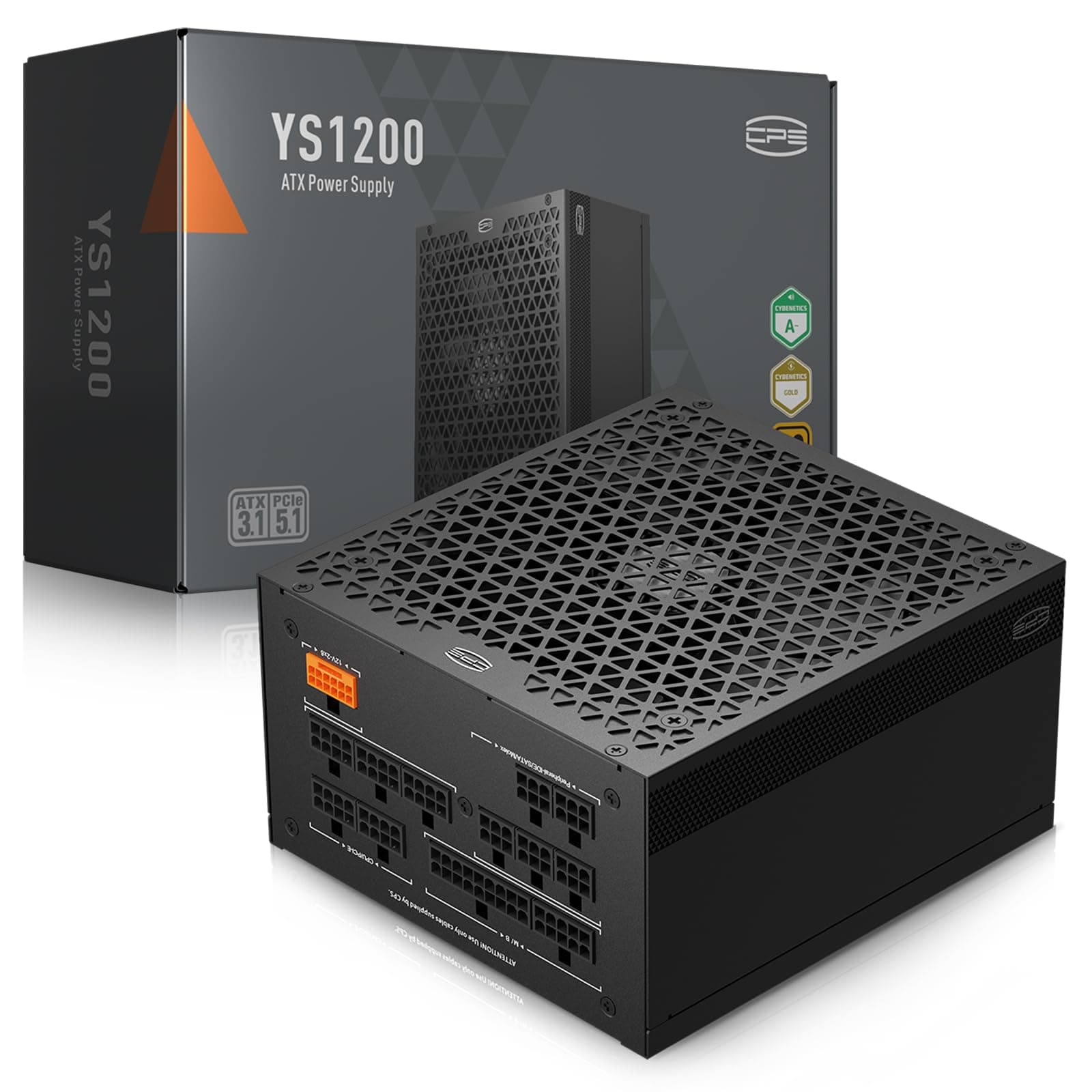 PCCOOLER CPS YS1200 Netzteil, 1200W 80 Plus Gold Zertifiziert, vollständig modular, PCIe 5.1 & ATX 3.1 Gaming PSU, breite Kompatibilität, 135mm FDB-Lüfter, voll japanische Elektrolytkondensatoren Bild 2