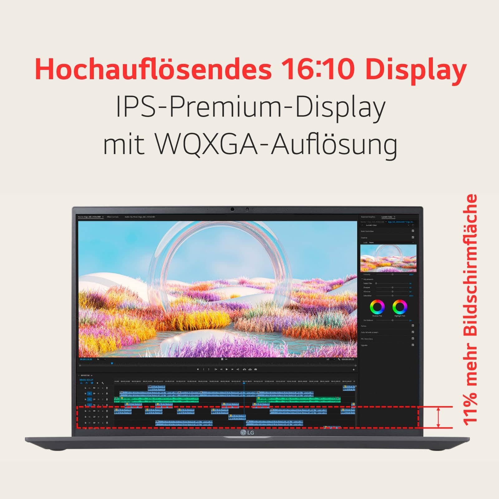 LG Gram 17 Zoll Laptop mit Intel Core Ultra 7, 32GB RAM, 2TB SSD, Windows 11, 16:10 IPS-Display, 17Z90S-G.AD7CG – Grau Intel Core Ultra 7, Intel Arc Grafikkarte 32GB RAM, 2TB Dual SSD Bild 5