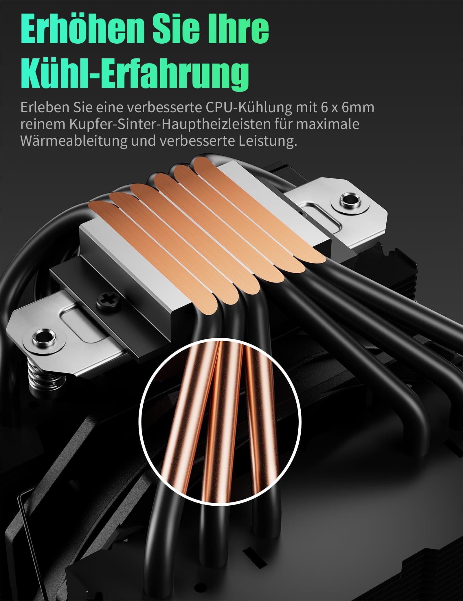 upHere gaming ARGB CPU Cooler,Dual Tower 6 Heat Pipes CPU Kühler,120MM RGB Lüfter,Ohne Entfernen des Lüfters zu Installieren den CPU Kühler,für AMD AM4 AM5/Intel 2011/2066 (X79/X99),PC Kühler,UE2KC6 UE2KC6-Schwarz 5V ARGB Bild 3