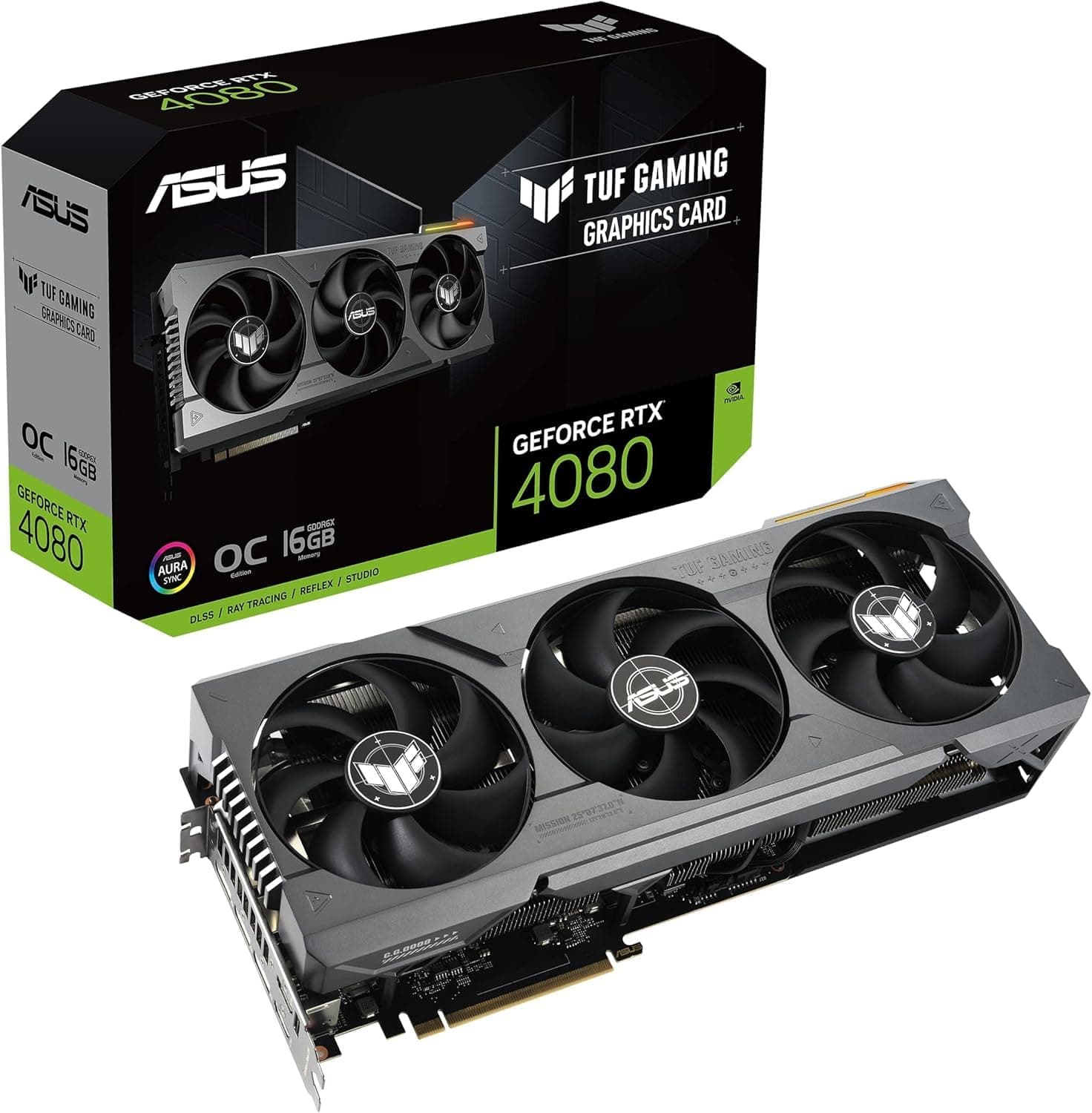 ASUS TUF Gaming GeForce RTX 4080 16GB OC Edition GDDR6X Gaming Grafikkarte (DLSS 3, PCIe 4.0, 16GB GDDR6X, 2X HDMI 2.1a, 3X DisplayPort 1.4a, TUF-RTX4080-O16G-GAMING) + Indiana Jones Bild 2