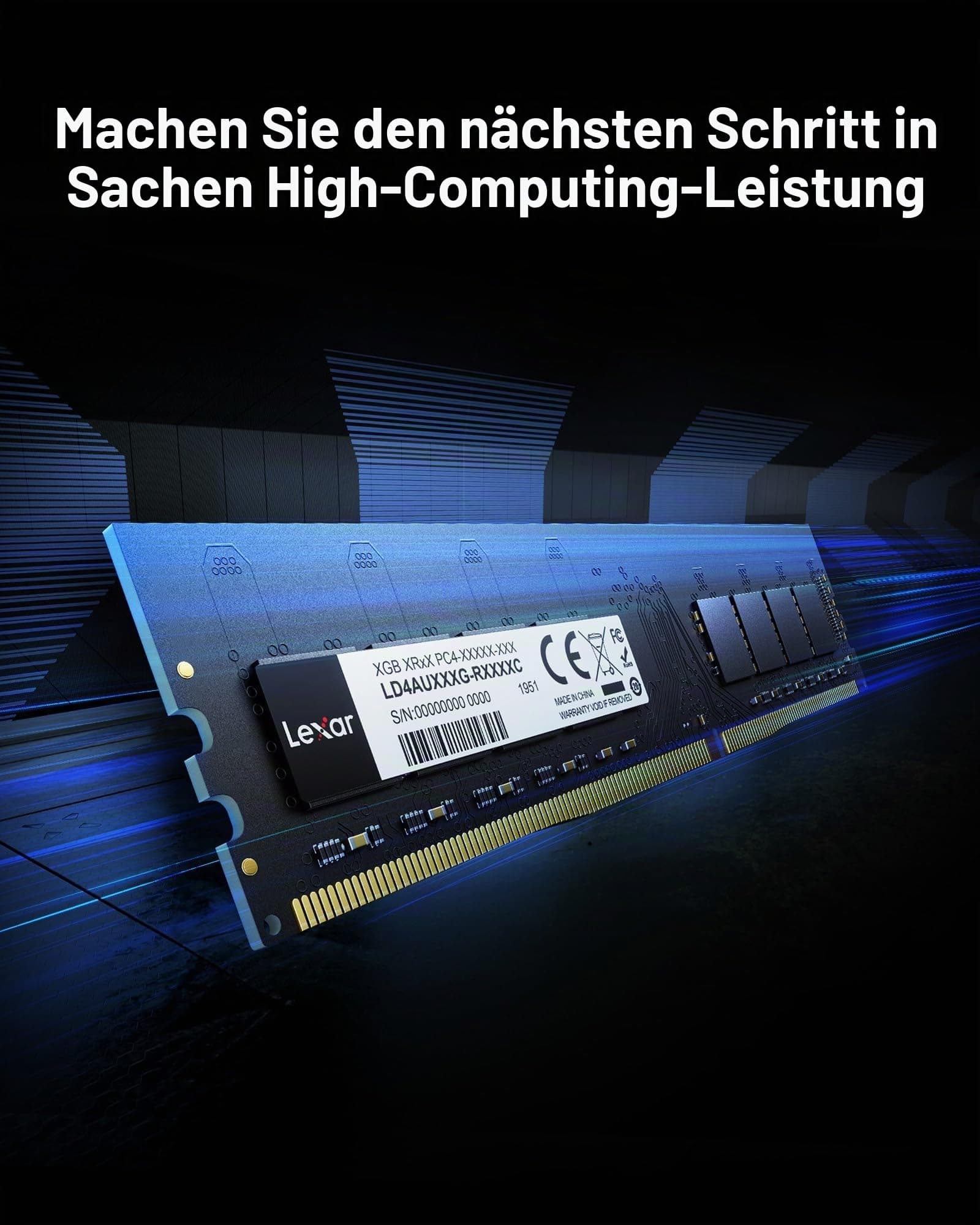 Lexar UDIMM 16GB DDR4 RAM 3200 MHz, 288-Pin U-DIMM Desktop Arbeitsspeicher, Hochleistungs-Computerspeicher, PC-RAM-Modul-Upgrade, Hochleistungs Arbeitsspeicher, CL22-22-22-52 1.2V Bild 3