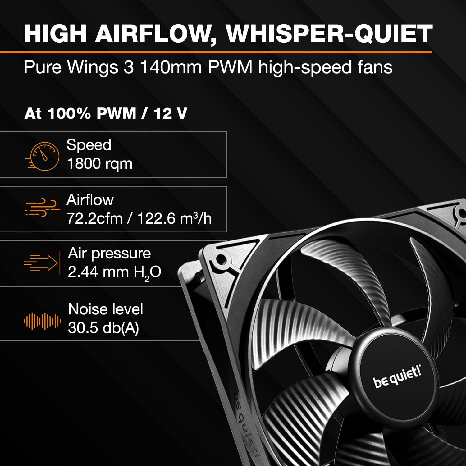 be quiet! Pure Loop 3 280 mm All-in-One-Wasserkühlung für übertaktete AMD/Intel-Systeme, 2 x Pure Wings 3 140 mm PWM High-Speed-Lüfter, hoher statischer Druck, flüsterleise PWM-Pumpe Bild 5