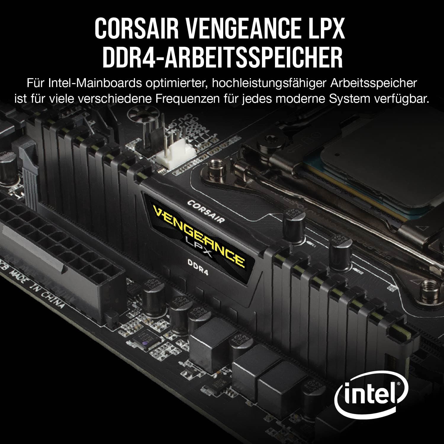 Corsair VENGEANCE LPX 16GB (2x 8GB) DDR4 Bis zu 3200MHz (PC4-25600) CL16 1.35V Desktop Memory - Schwarz Bild 3