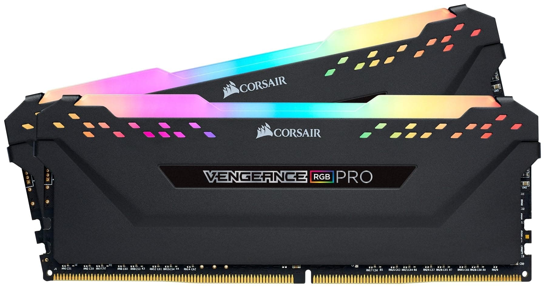 Corsair Vengeance RGB PRO 32GB (2x16GB) DDR4 Bis zu 3600MHz (PC4-28800) C18 Desktop Memory – schwarz Bild 2
