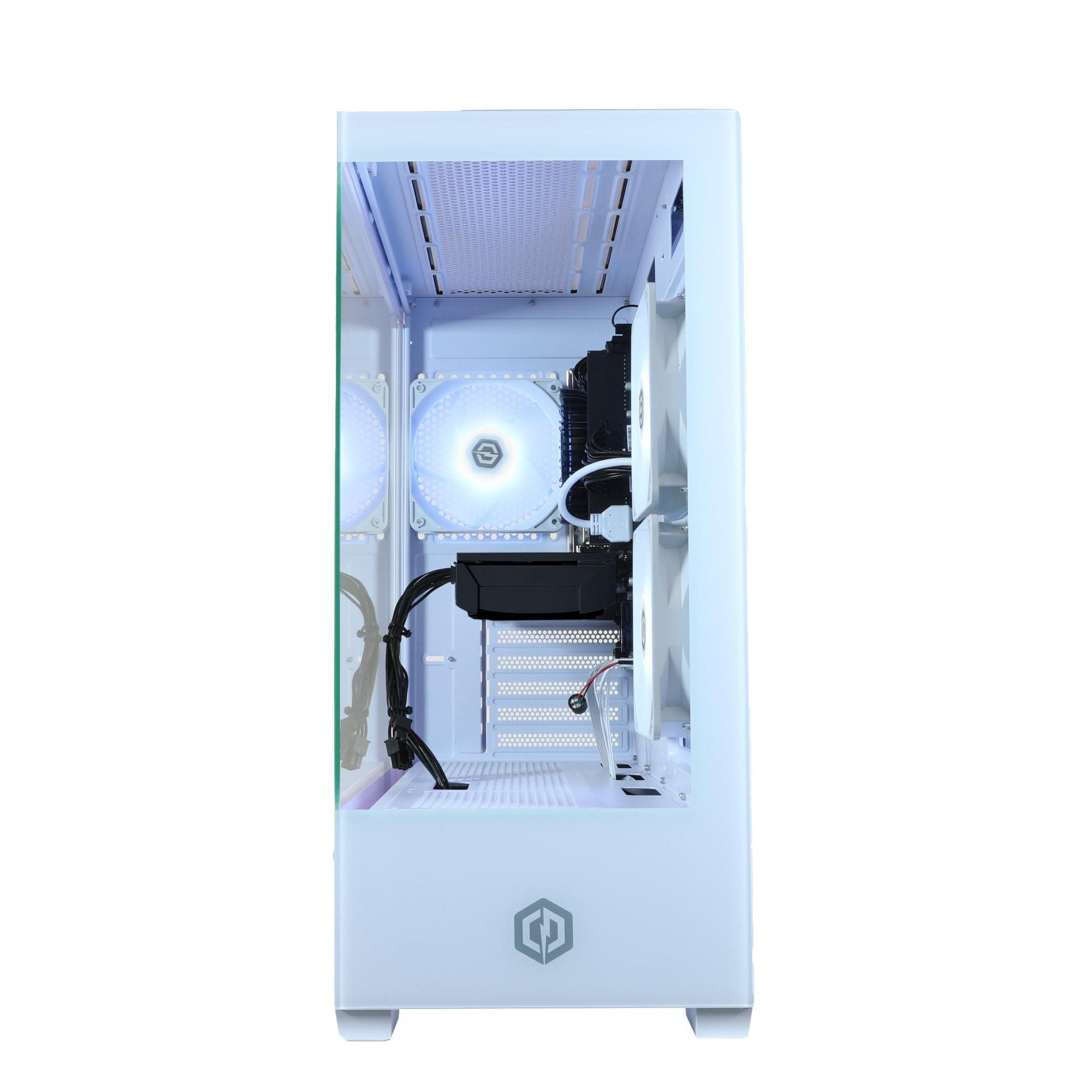 CYBERPOWERPC Wyvern Gaming PC - Intel Core i5 12400F, Nvidia RTX 5060, 16GB RAM, 1TB NVMe SSD, 650W PSU, Wi-Fi, Windows 11, Prism Panoramic White Intel Core i5 12400F , White Case Nvidia RTX 5060 Bild 3