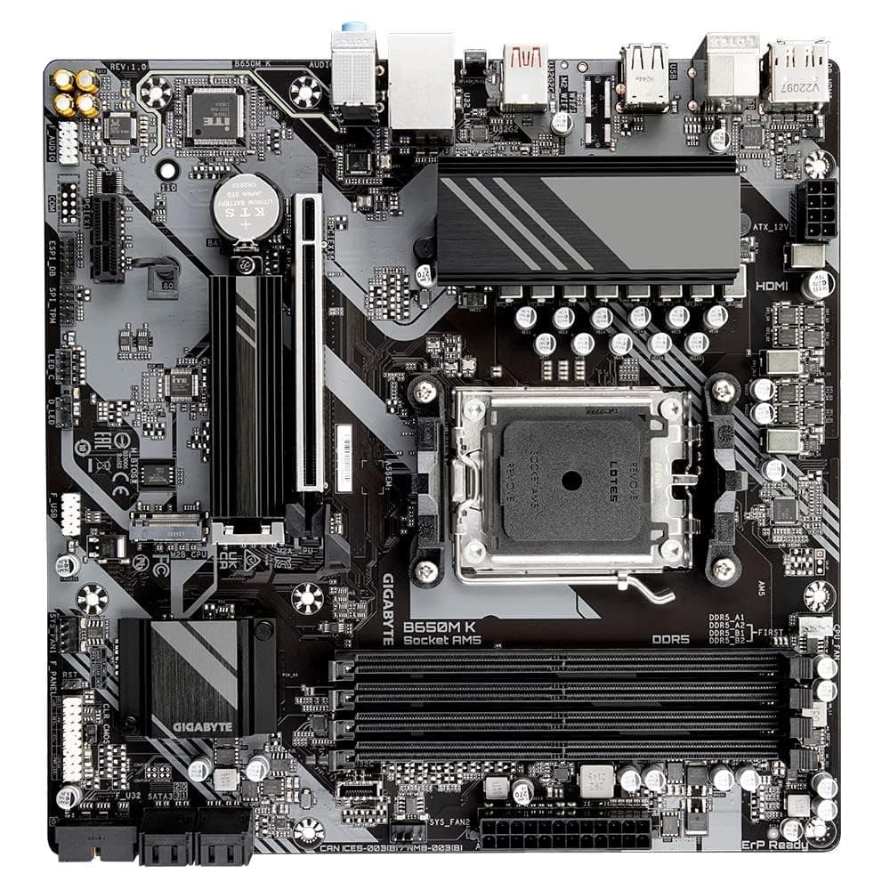 Gigabyte B650M K (Sockel AM5/B650/DDR5/S-ATA 6Gb/s/Micro ATX) Bild 5