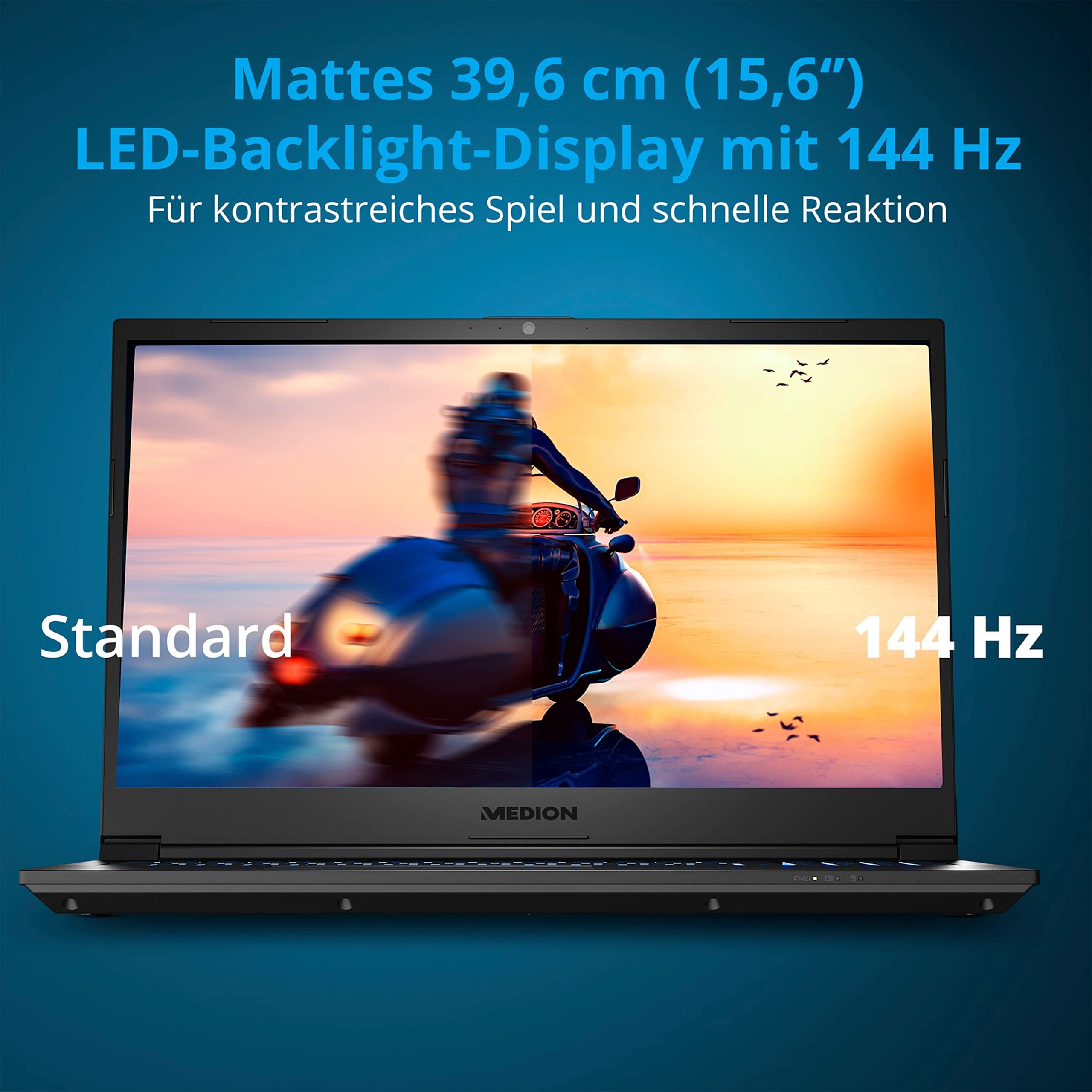ERAZER Crawler E30 39,6 cm (15,6 Zoll) Full HD Gaming Laptop (Intel Core i5-12450H, 16GB DDR4 RAM, 512GB PCIe SSD, GeForce RTX 3050 4GB GDDR6 VRAM, Win 11 Home) Core i5-12450H 16.0 GB 512 GB Nvidia Geforce RTX 3050 MD62544 Bild 5