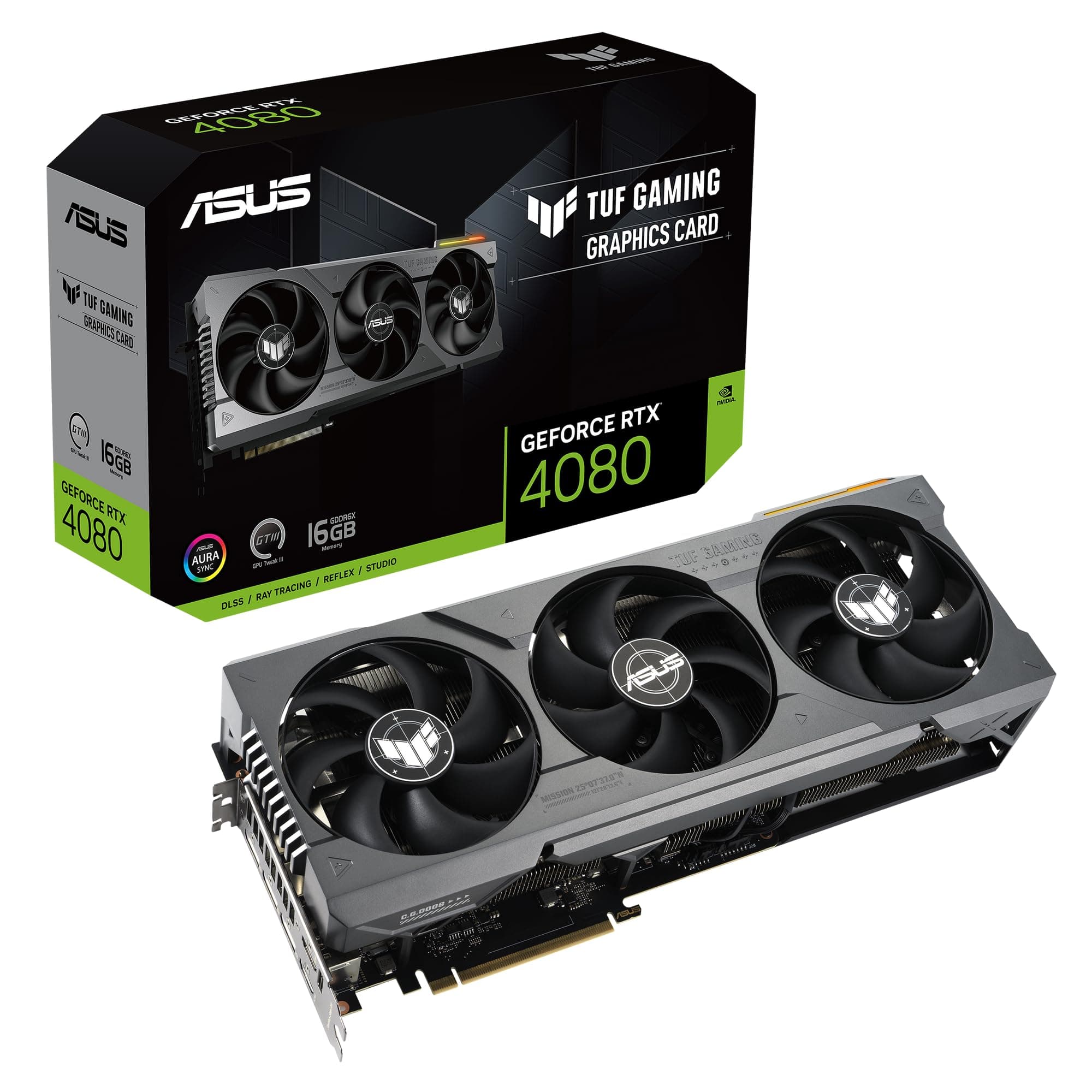 ASUS TUF Gaming GeForce RTX 4080 16GB GDDR6X Gaming Grafikkarte (DLSS 3, PCIe 4.0, 16GB GDDR6X, 2x HDMI 2.1a, 3x DisplayPort 1.4a, TUF-RTX4080-16G-GAMING) Bild 2