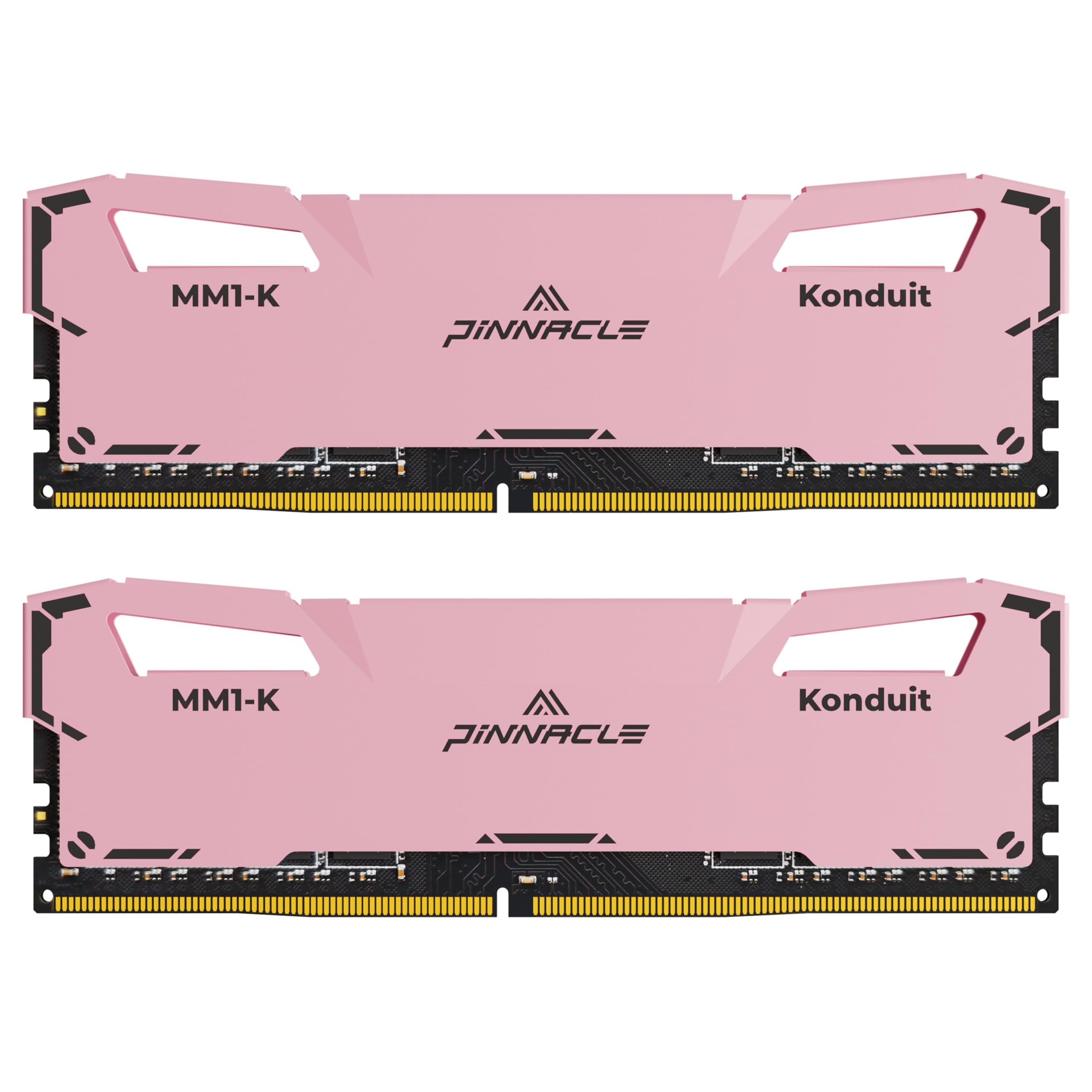 Timetec Pinnacle Konduit 32 GB KIT (2 x 16 GB) DDR4 3200 MHz PC4-25600 CL16-18-18-38 XMP2.0 Overclocking 1,35 V kompatibel für AMD und Intel Desktop Gaming PC Speichermodul RAM - Pink