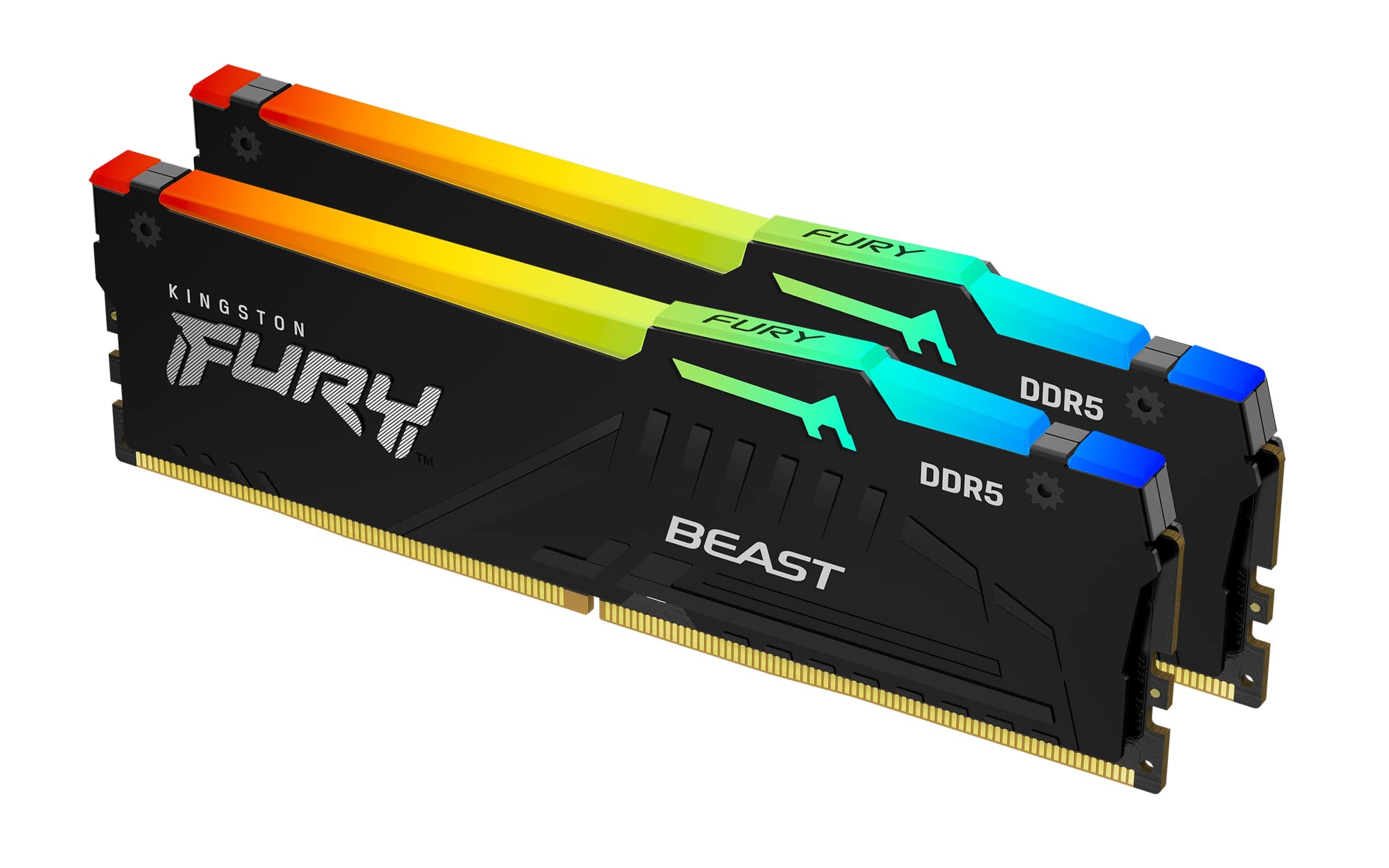 Kingston FURY Beast Schwarz RGB 64GB (2x32GB) 5600MT/s DDR5 CL40 DIMM Desktop Gaming Speicher Kit mit 2 AMD EXPO/ Intel XMP - KF556C40BB2AK2-64 Bild 3