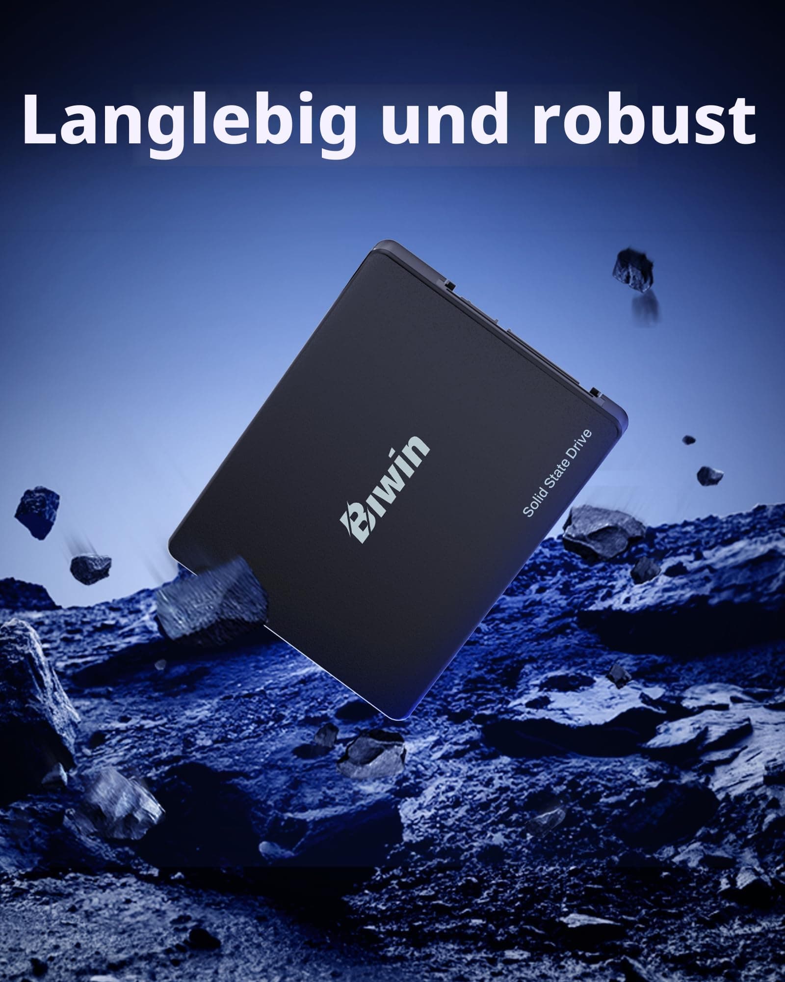 BIWIN M100 SATA 3.0 SSD 1TB - bis zu 550 MB/s Lesen - 6 Gb/s Internes Solid State Drive 2,5" für Laptop & Desktop – Schnell, Leise, Stoßfest Bild 7