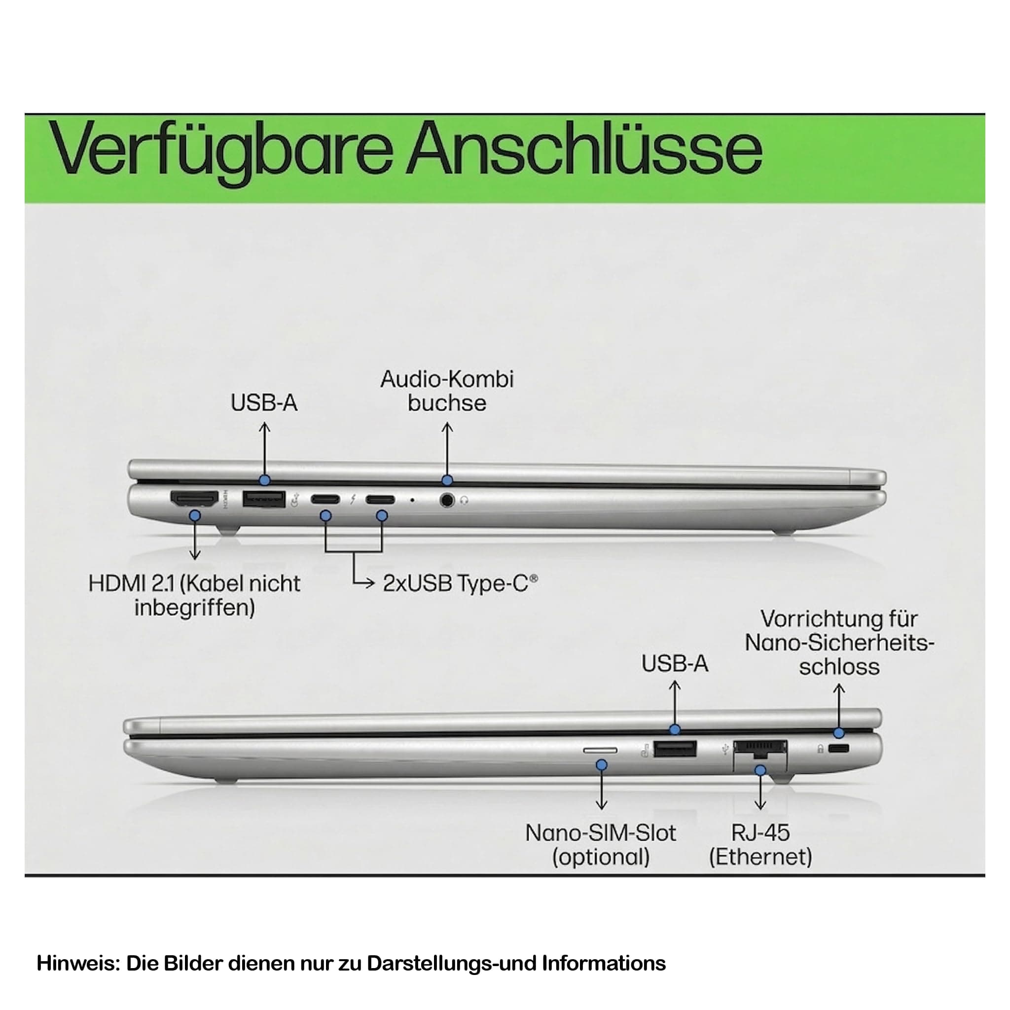 HP ProBook 440 G11 Business Laptop, Intel Core Ultra 5 125U, 14" WUXGA IPS (1920x1200) 400 Nits, 32 GB DDR5 RAM, 1 TB SSD, Wi-Fi 6E, Fingerprint, Deutsches Tastatur-Layout, Windows 11 Pro, Silber 32 GB RAM | 1 TB SSD Windows 11 Pro Bild 8
