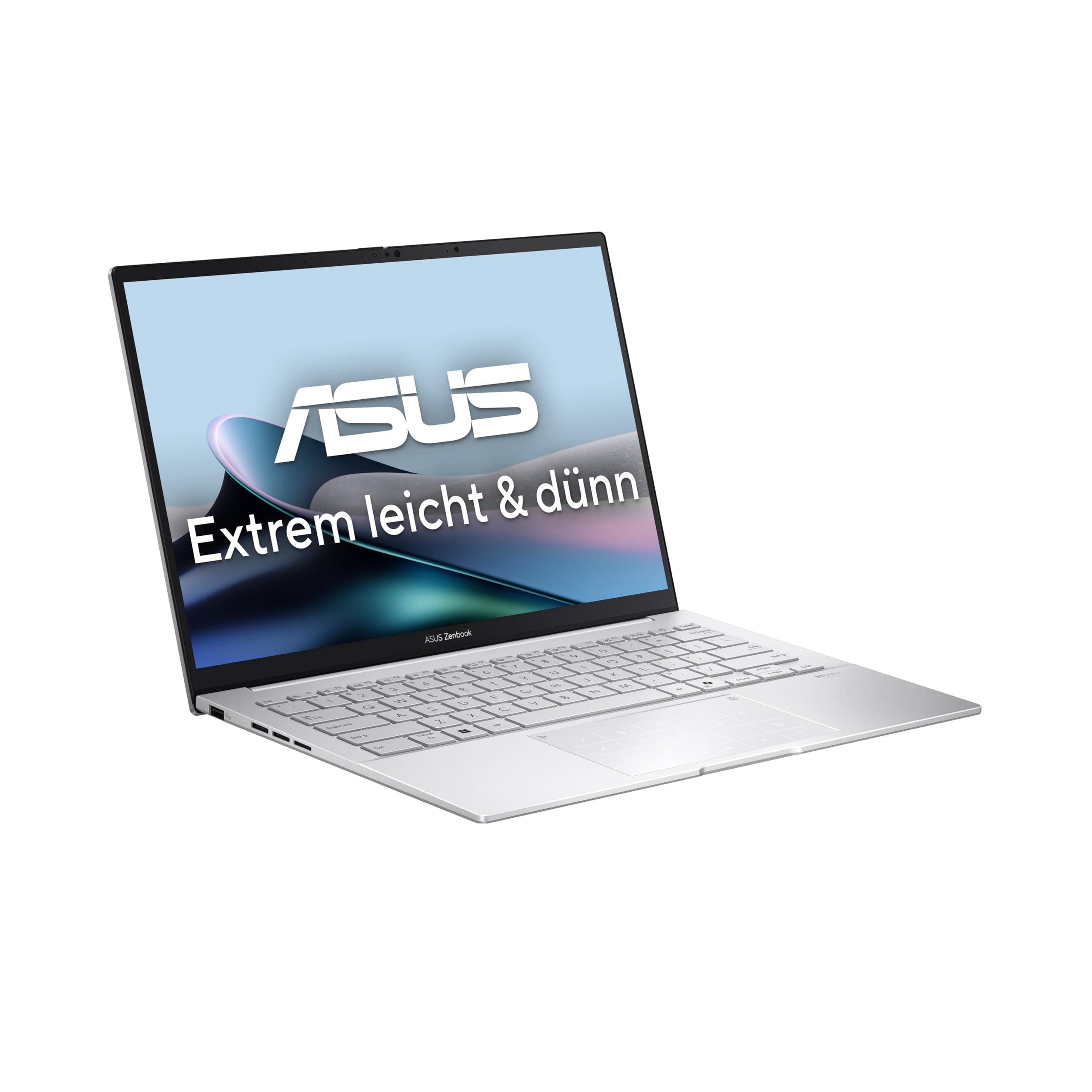 ASUS Zenbook 14 UX3405CA Laptop | Copilot+ PC | 14" WUXGA 16:10 OLED Display | Intel Core Ultra 7 255H |16 GB RAM | 1 TB SSD | Intel Arc | Win11 Home | QWERTZ Tastatur | Silver Intel Core Ultra 7 255H 16GB RAM / 1TB SSD Bild 4