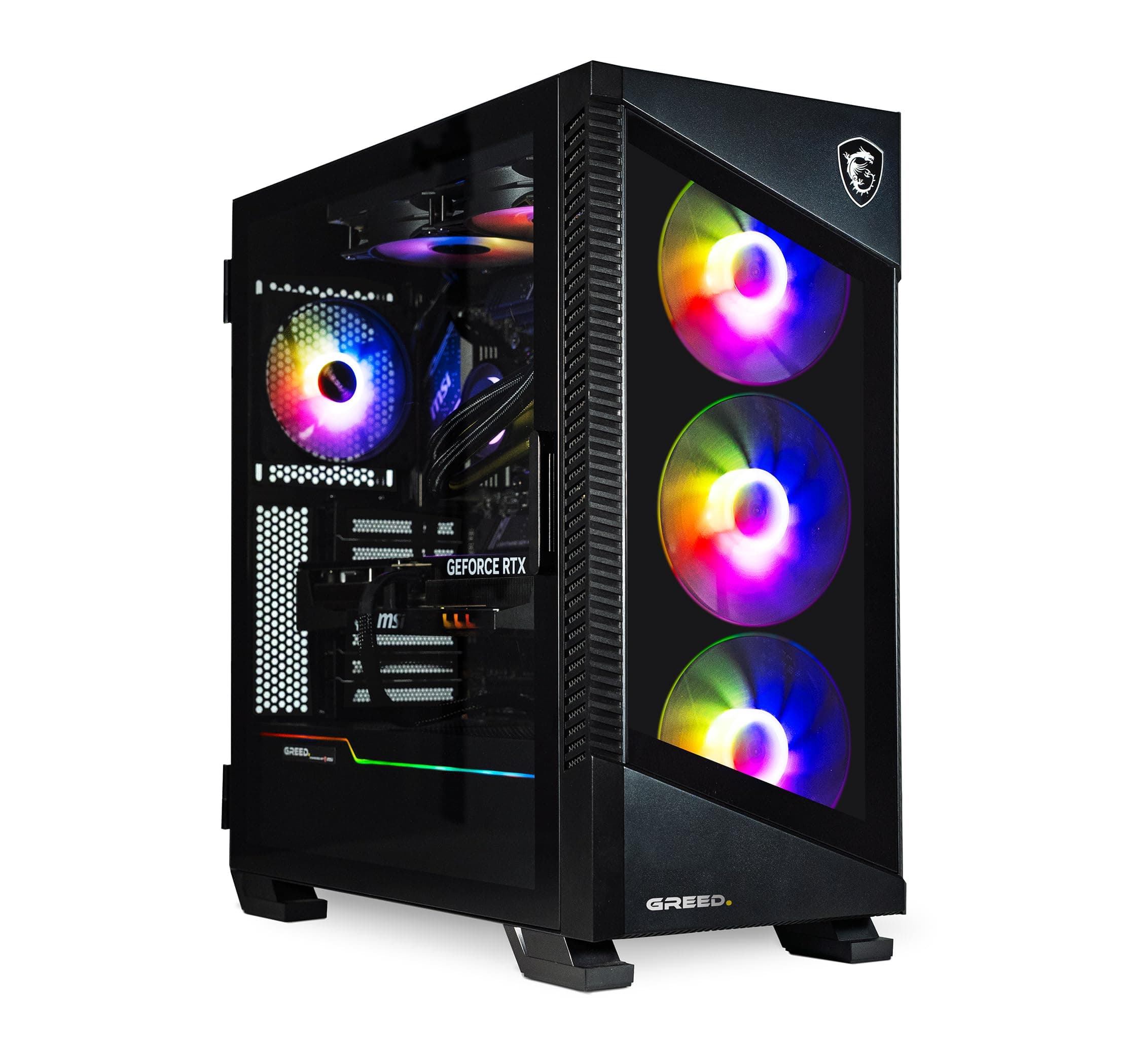 Greed® MK5 Power - High End Gaming PC - Intel Core i9 12900KF + Nvidia Geforce RTX 5070Ti 16GB - Schneller RGB Computer + 4K Raytracing Rechner - 5,2 GHZ - 32 GB DDR5 RAM - 1TB SSD - WLAN + W11 Pro MK5 POWER | 5070 Ti INTEL