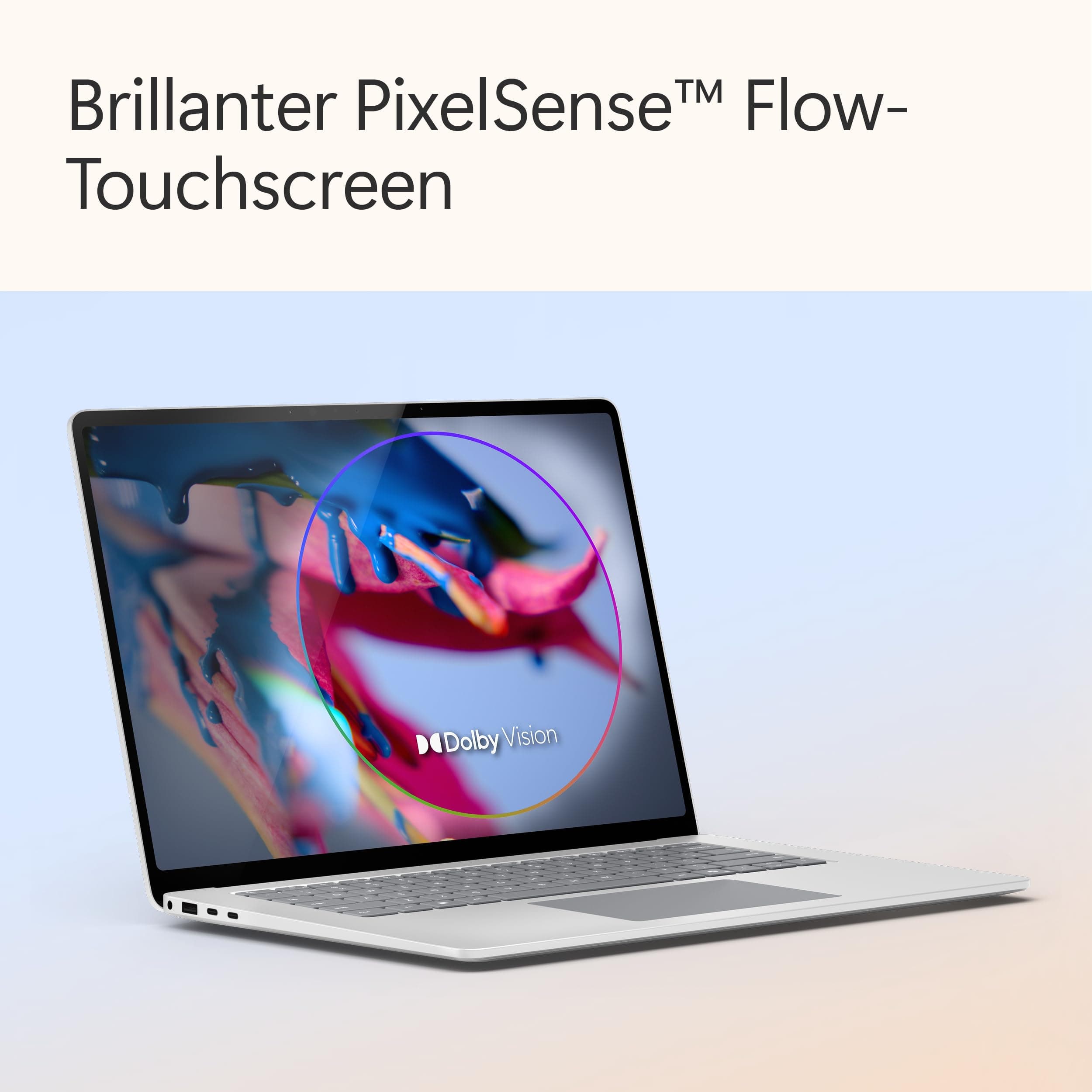 Microsoft Surface Laptop | Copilot+ PC | 15” Touchscreen | Snapdragon® X Elite (12 Kerne) | 16GB RAM | 512GB SSD | neuestes Modell, 7. Edition | Platin 16GB RAM | 512GB Speicher Platin mit 65W Netzteil Bild 8