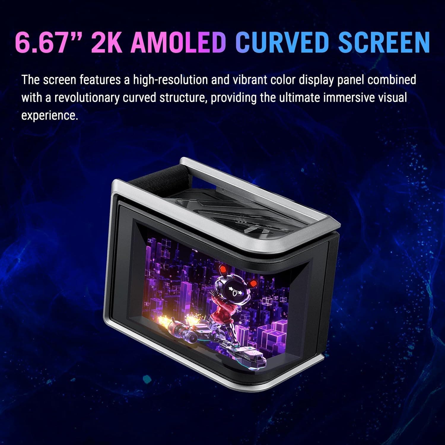 Asus Rog Ryuo IV SLC 360 All-in-One-CPU-Wasserkühlung (6,67-Zoll-AMOLED-Display, unterstützt 3D-Videos, 200mm-Schläuche, 3x ARGB Daisy-Chain-Lüfter, für Intel LGA 1851, 1700, AMD AM5, AM4) Bild 3