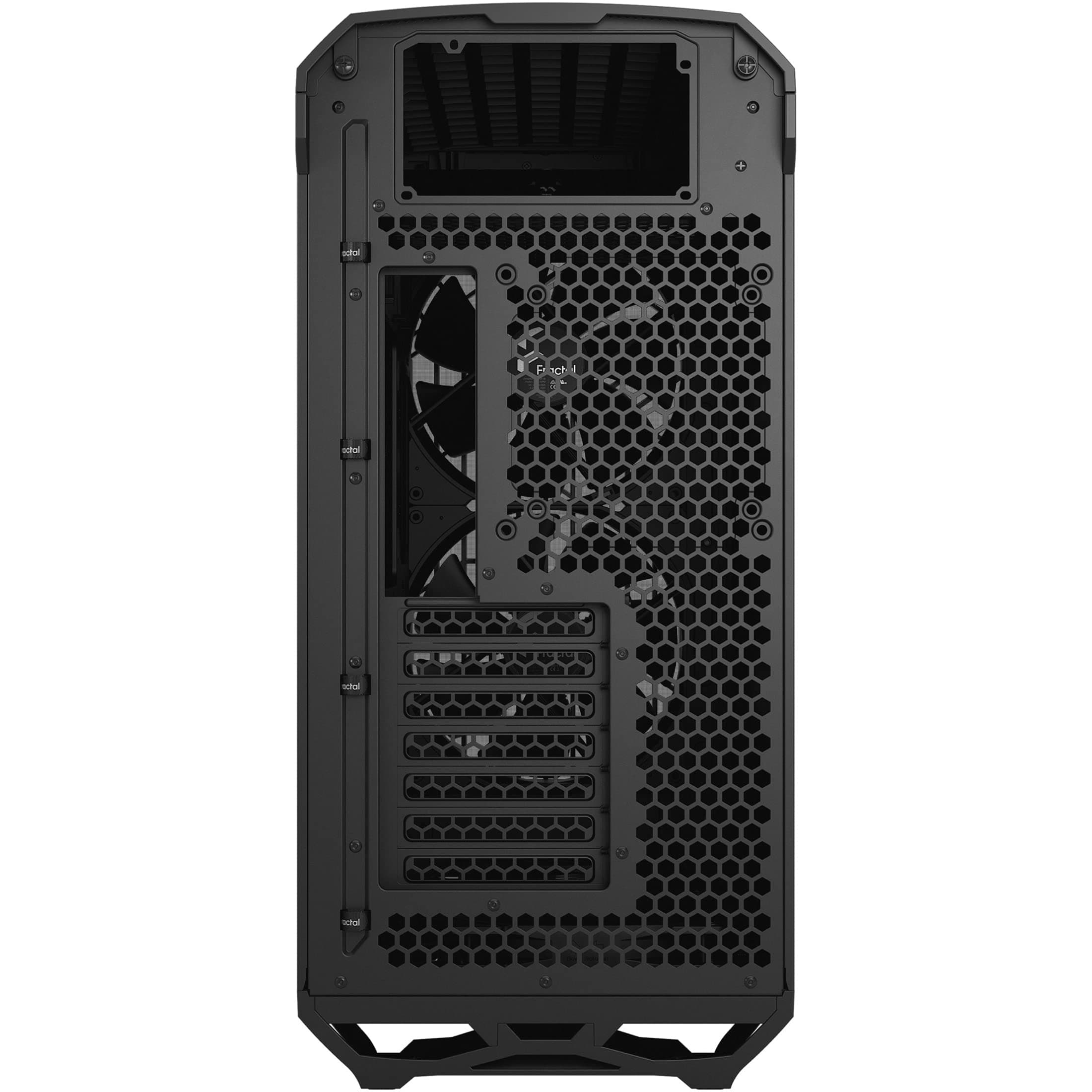Fractal Design Torrent Black - Solid Side Panel - Open Grille for Maximum air Intake - Two 180mm PWM and Three 140mm Fans Included - Type C - ATX Airflow Mid Tower PC Gaming Case Schwarz Bild 6
