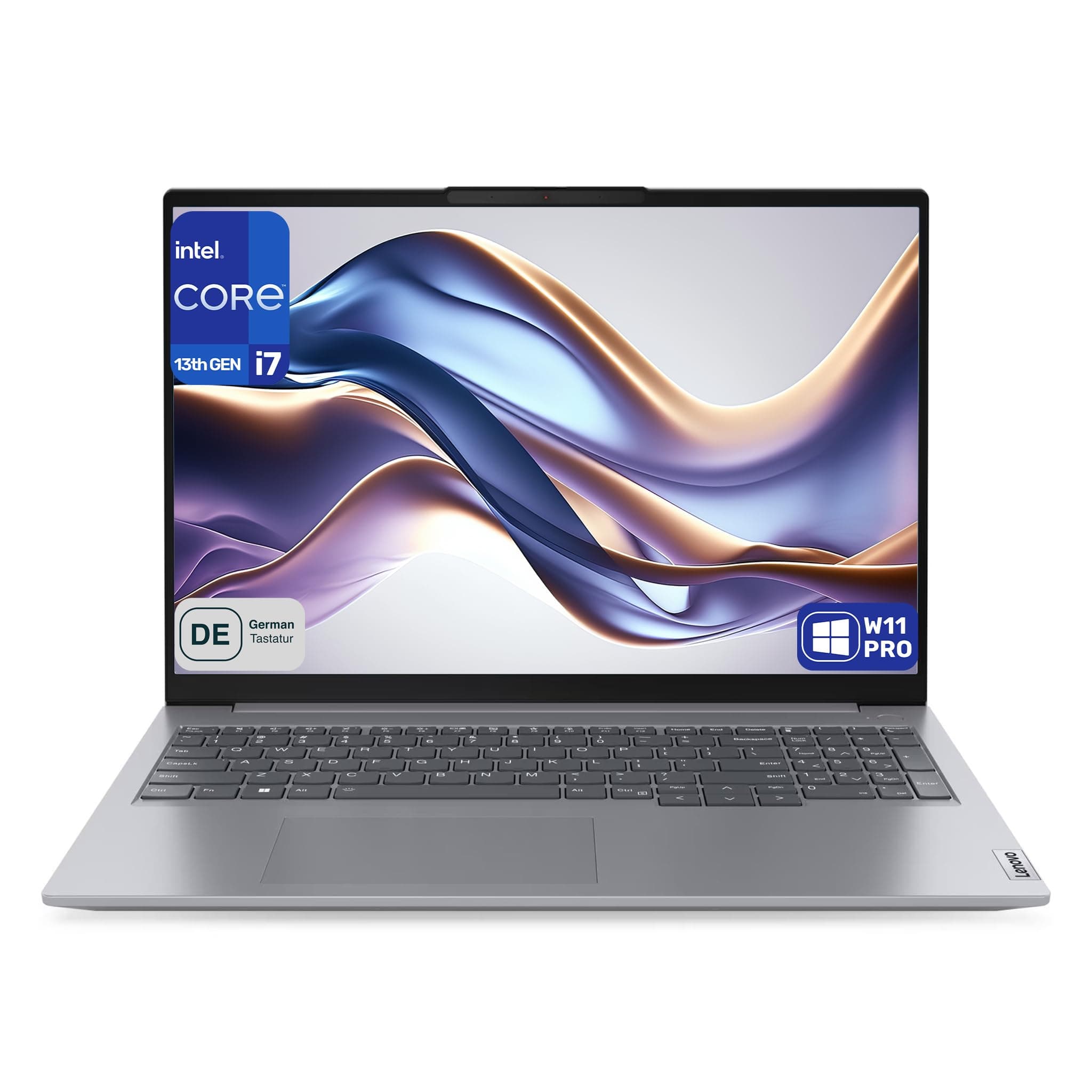 Lenovo ThinkBook 16 Gen 6 Business Laptop, Core i7-13700H, 64 GB DDR5 RAM, 1 TB PCIe SSD, 16" WUXGA (1920x1200) Display, Intel Iris Xe Graphics, Deutsches Tastatur-Layout, W11 Pro, Arctic Grey 64 GB RAM | 1 TB SSD Windows 11 Pro