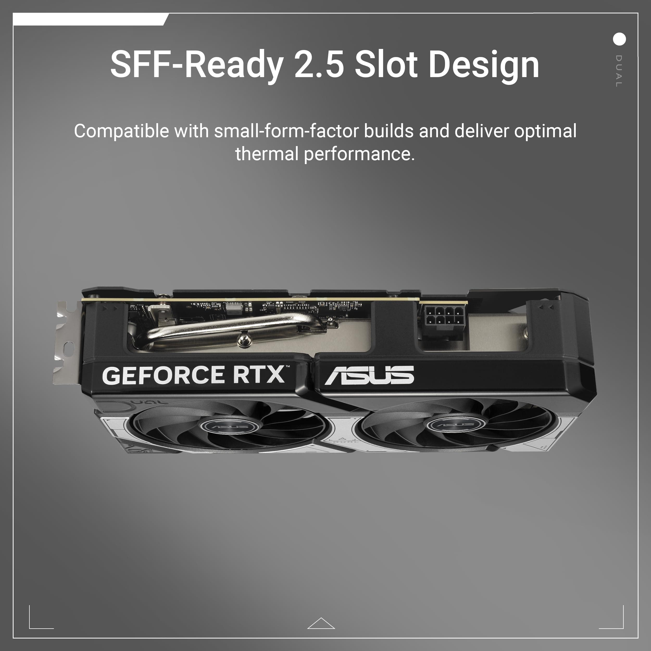 ASUS Dual GeForce RTX 5060 Ti 8GB GDDR7 Gaming Grafikkarte (Nvidia GeForce RTX5060Ti DLSS 4, 2,5-Slot Design, PCIe 5.0, 3X DisplayPort 2.1b, 1x HDMI 2.1b, DUAL-RTX5060TI-8G) Bild 3