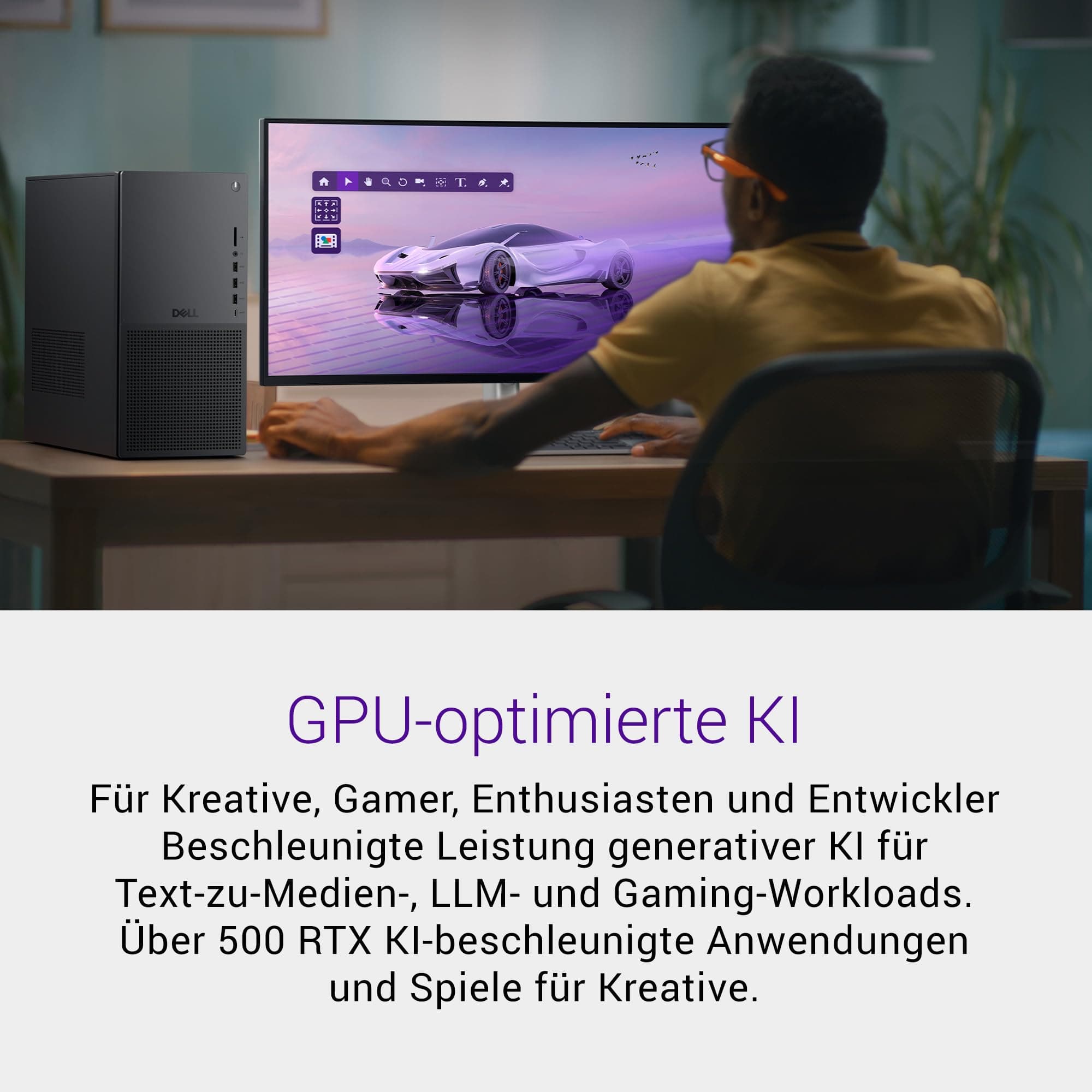Dell Tower Plus EBT2250 Desktop-PC - Intel Core Ultra 7 Series 2, 16GB RAM, 1TB SSD, NVIDIA GeForce RTX 5060, Wi-Fi 7, HDMI, Thunderbolt 4, McAfee Business Protection 1 Jahr, Windows 11 Pro, Graphit Intel Core Ultra 7 265 16 GB NVIDIA RTX 5060 Bild 4